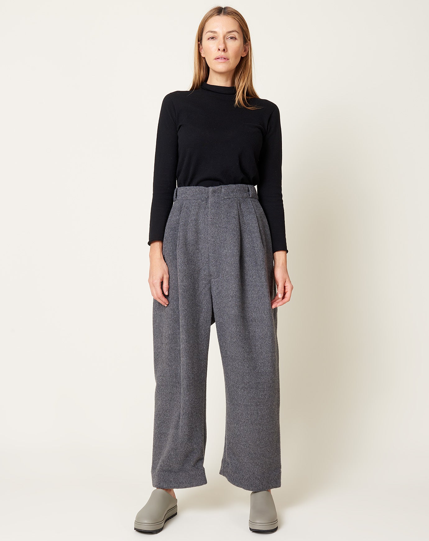 Lauren Manoogian Brushed Trouser in Charcoal