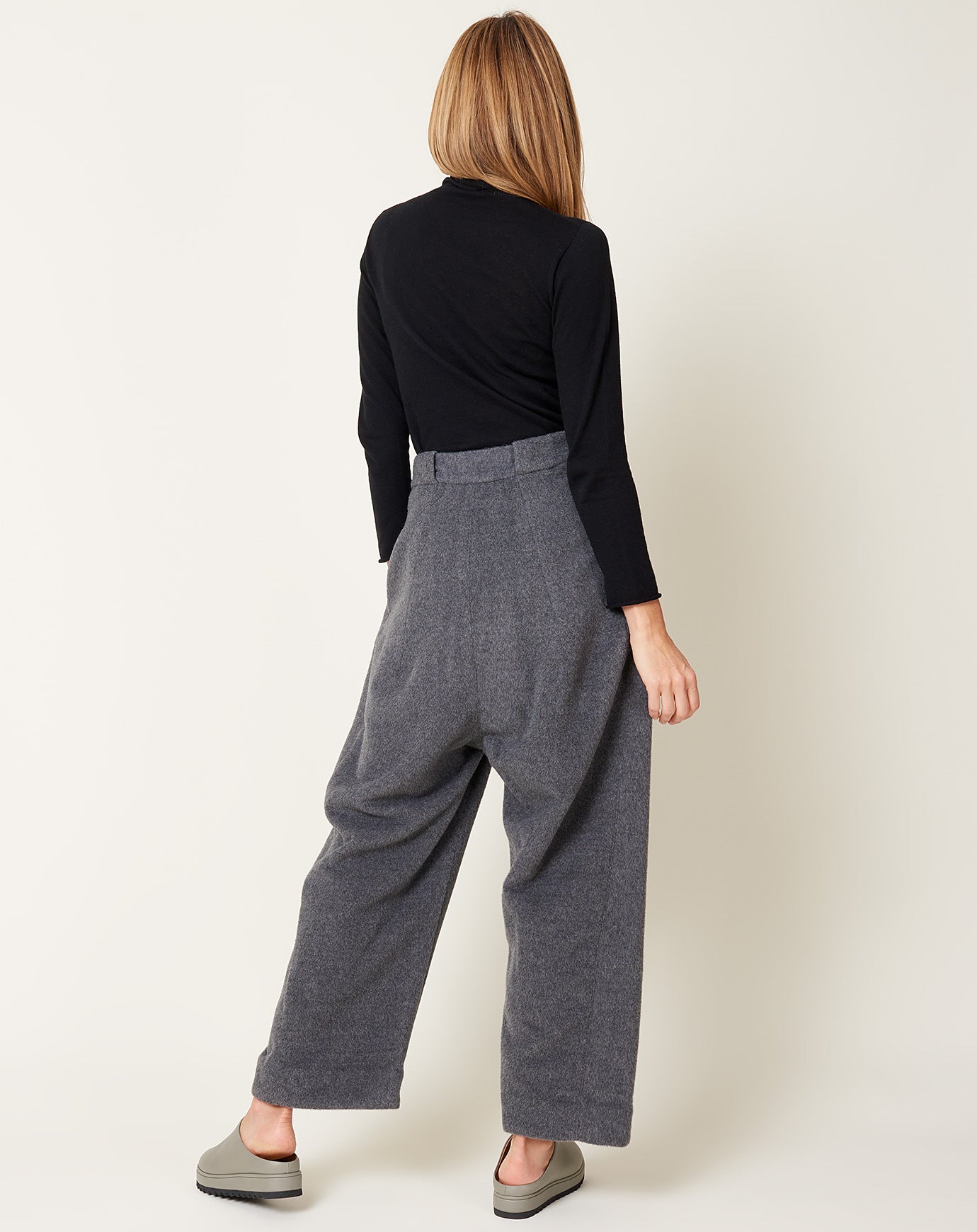 Lauren Manoogian Brushed Trouser in Charcoal