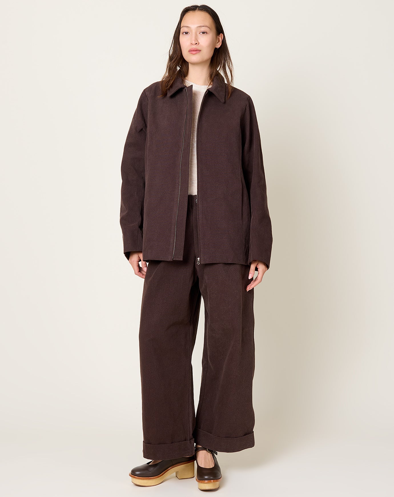 Lauren Manoogian Canvas Work Jacket in Washed Soil