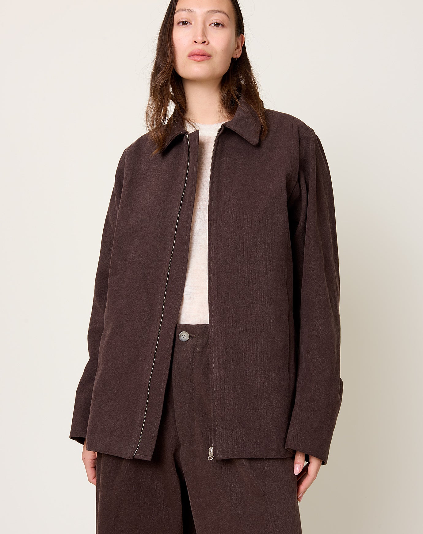 Lauren Manoogian Canvas Work Jacket in Washed Soil