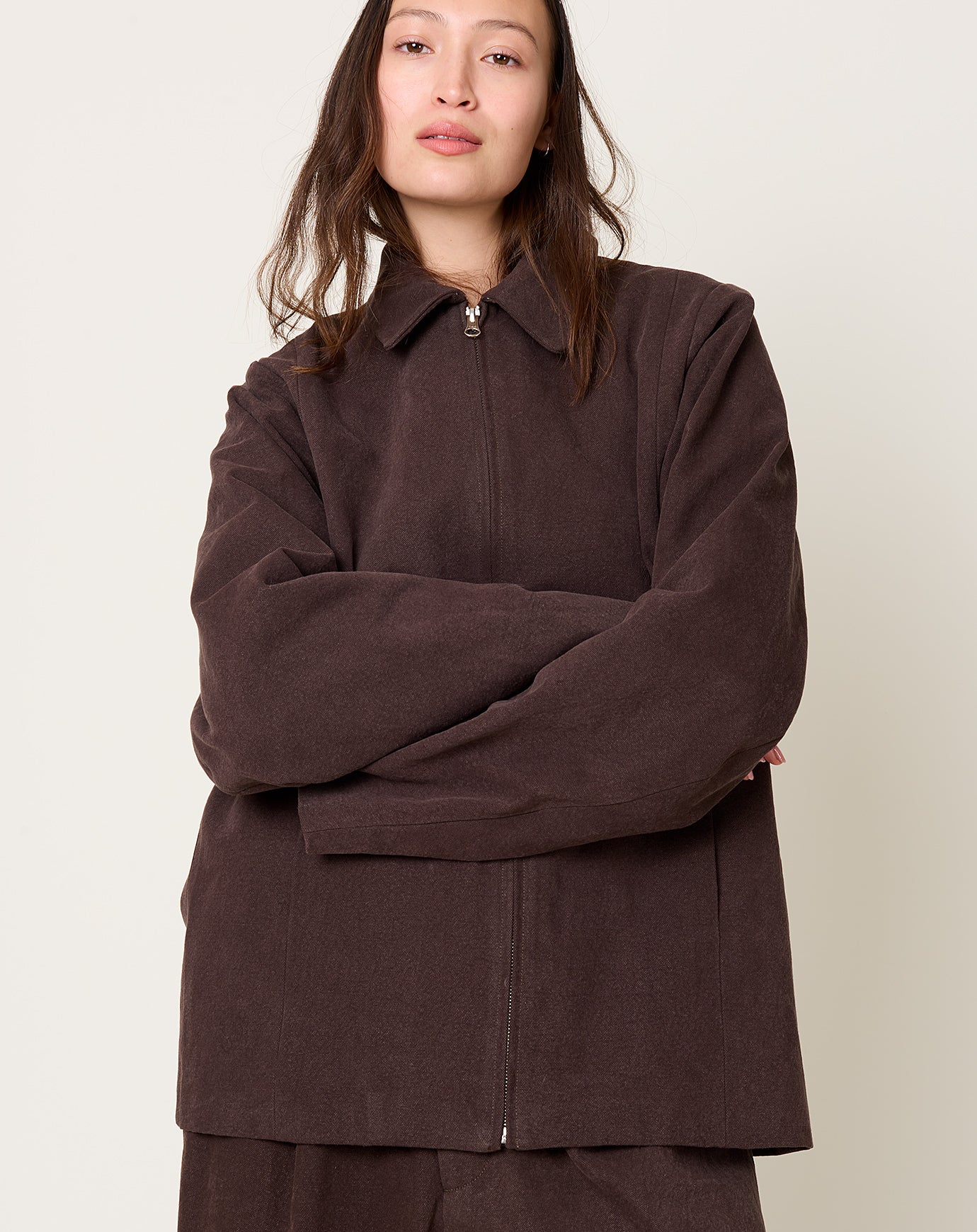 Lauren Manoogian Canvas Work Jacket in Washed Soil