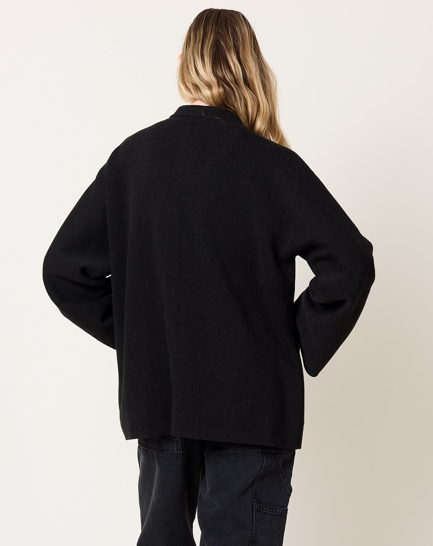 Lauren Manoogian Double Knit Jacket in Black Melange