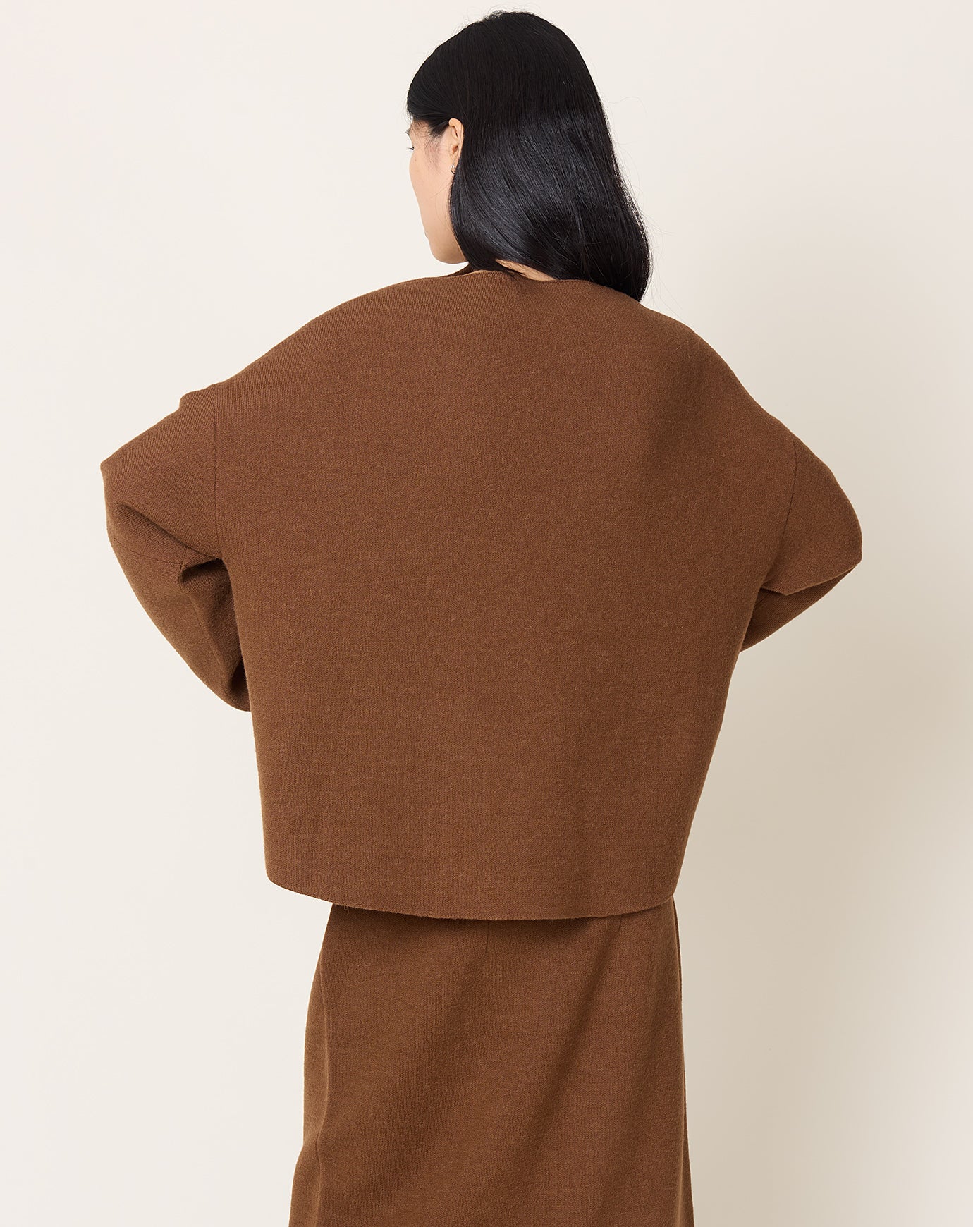 Lauren Manoogian Double Knit Split Neck in Rust