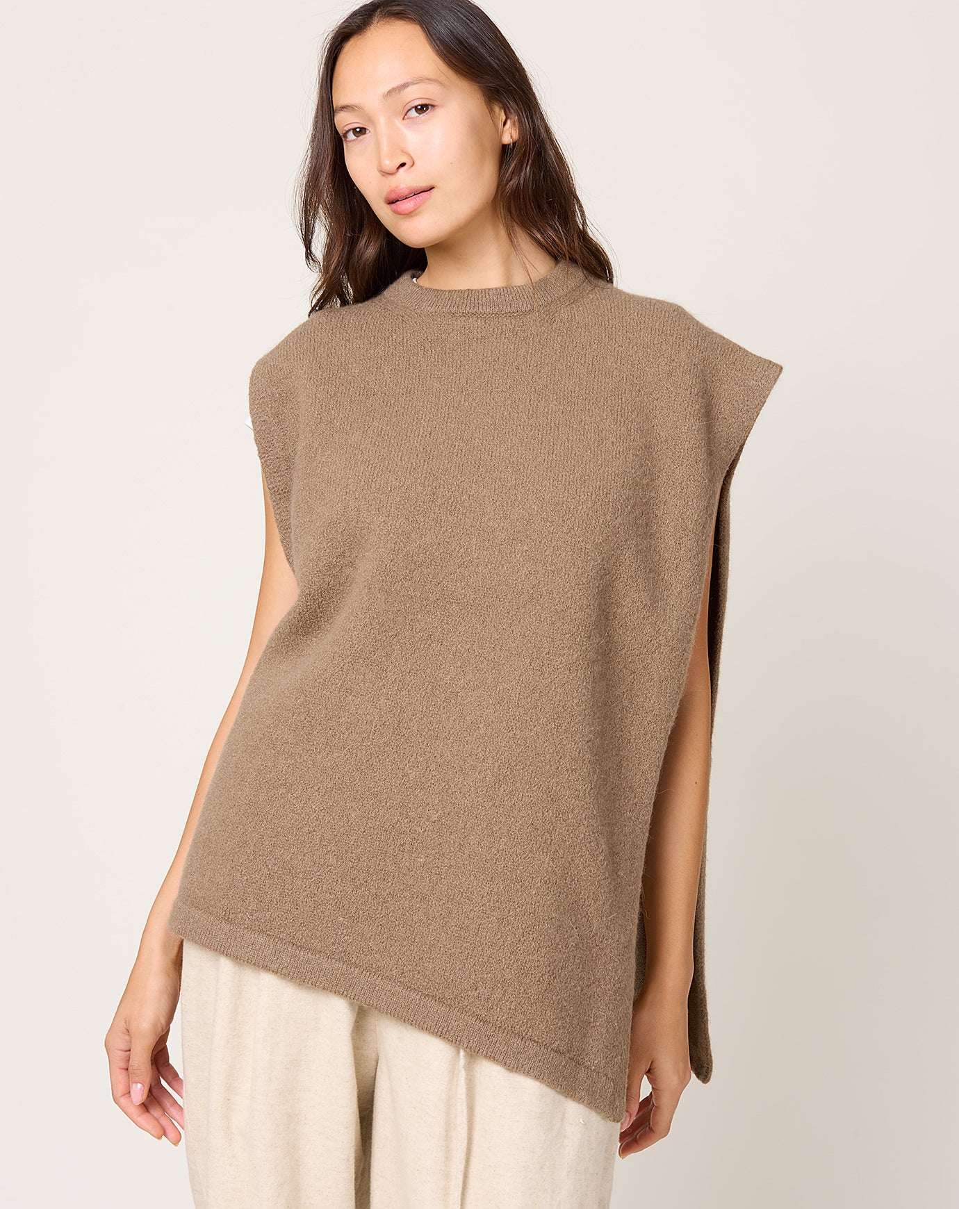 Lauren Manoogian Drape Gilet in Tobacco
