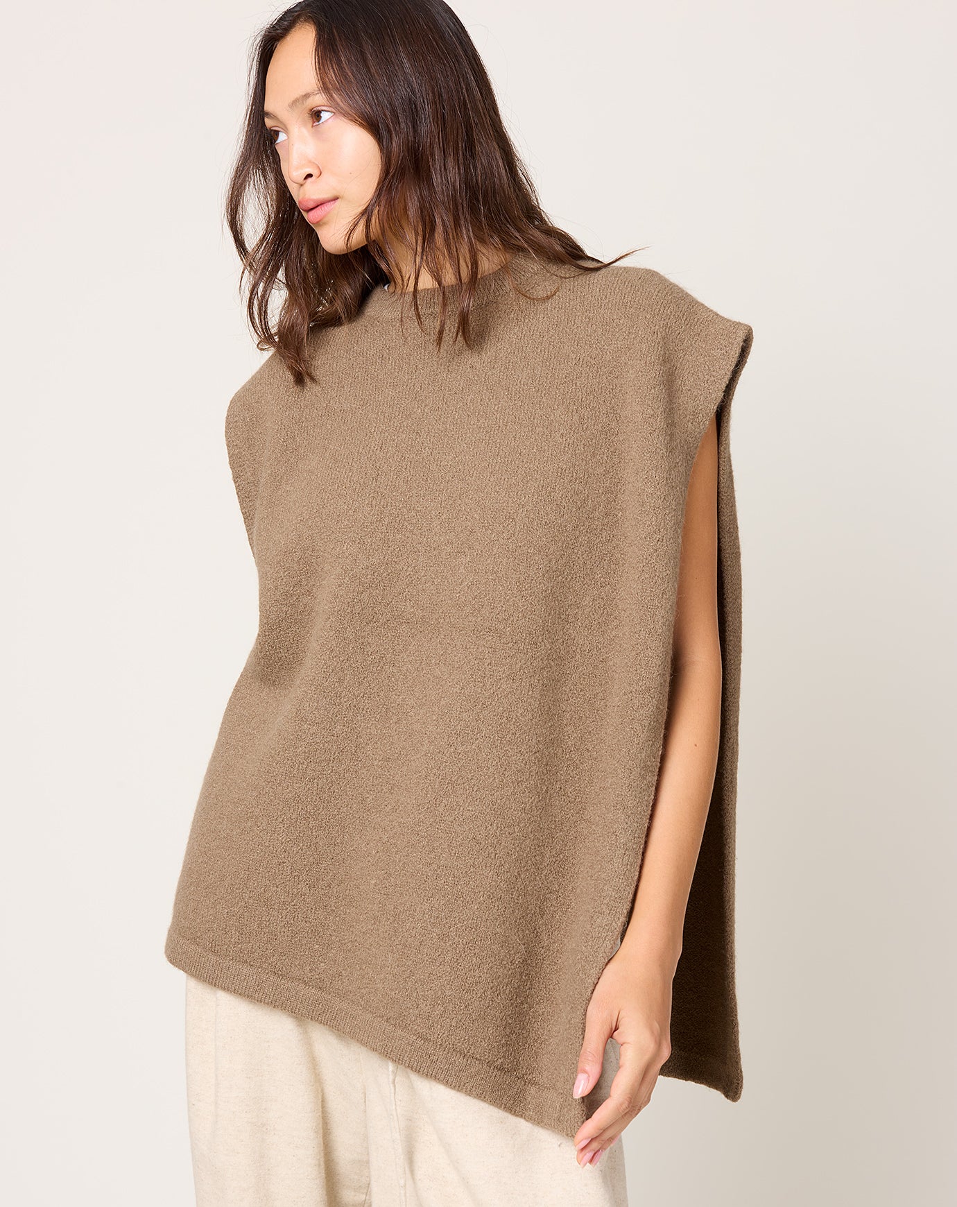 Lauren Manoogian Drape Gilet in Tobacco
