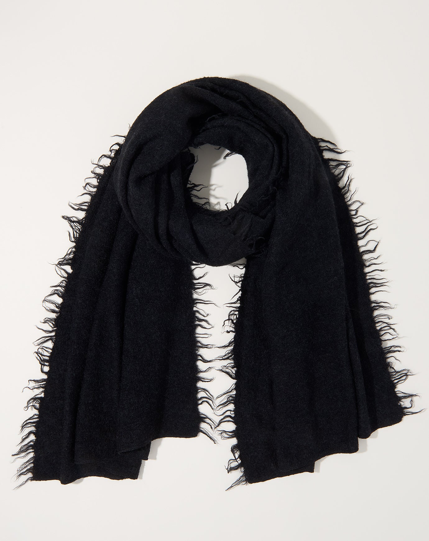 Lauren Manoogian Felt Fringe Scarf in Black