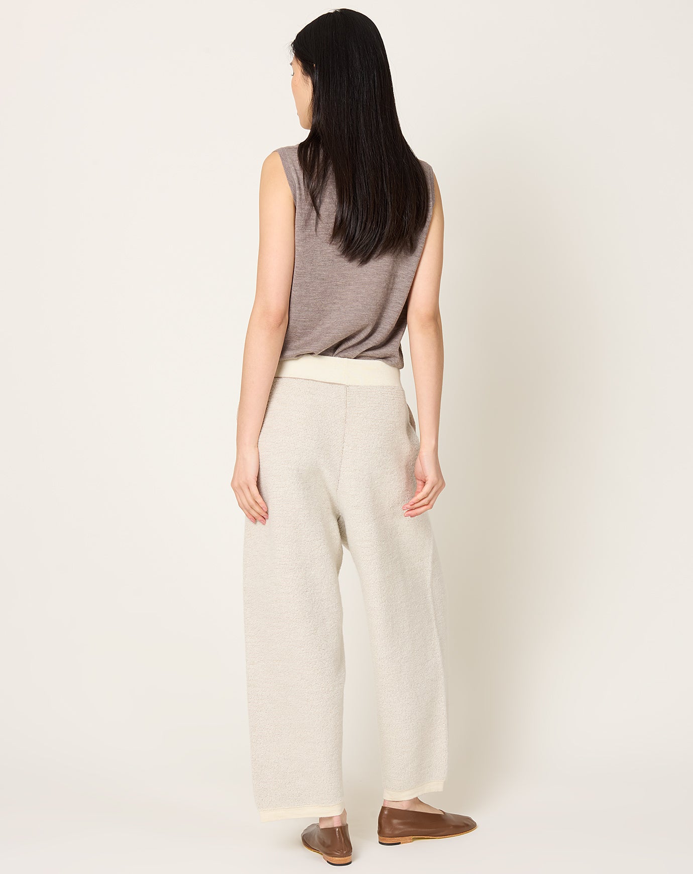 Lauren Manoogian Fine Terry Trouser in Raw White