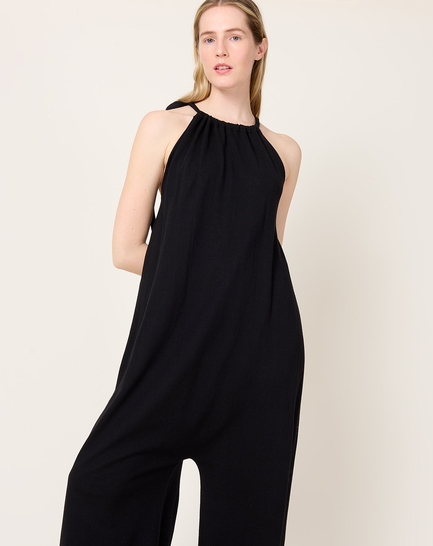 Lauren Manoogian Gather Jumpsuit in Black