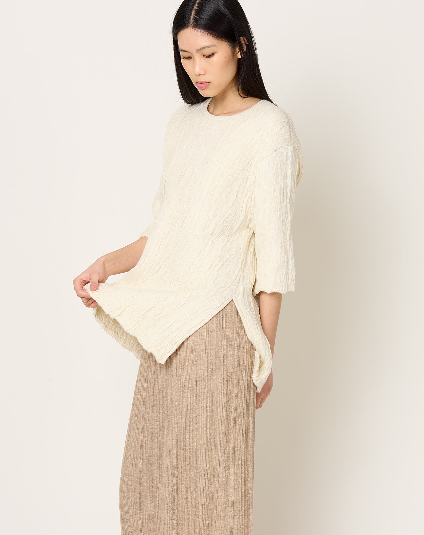 Lauren Manoogian Gauze Pullover in Raw White