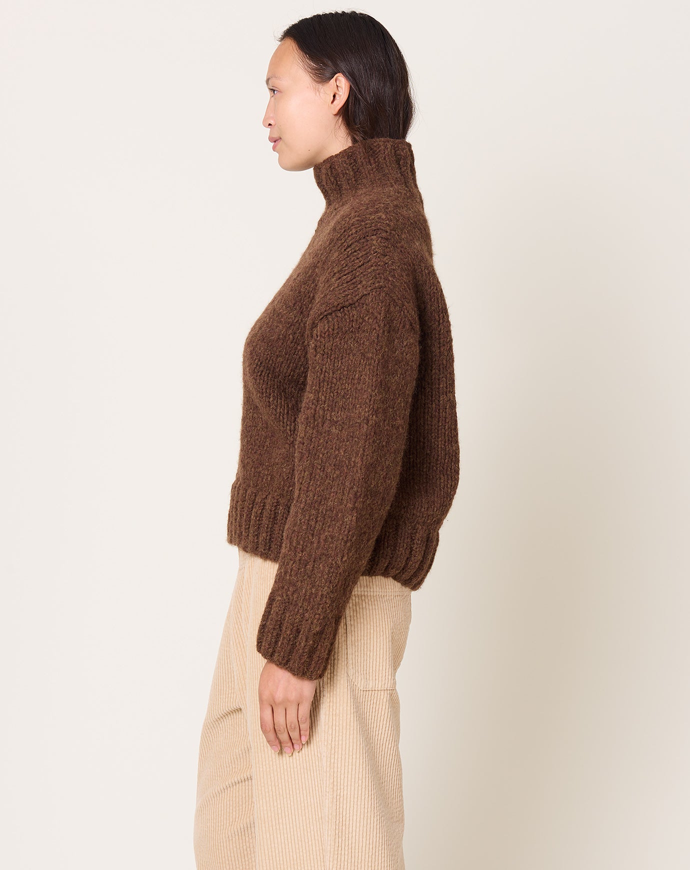 Lauren Manoogian Handknit Mockneck in Rust Melange