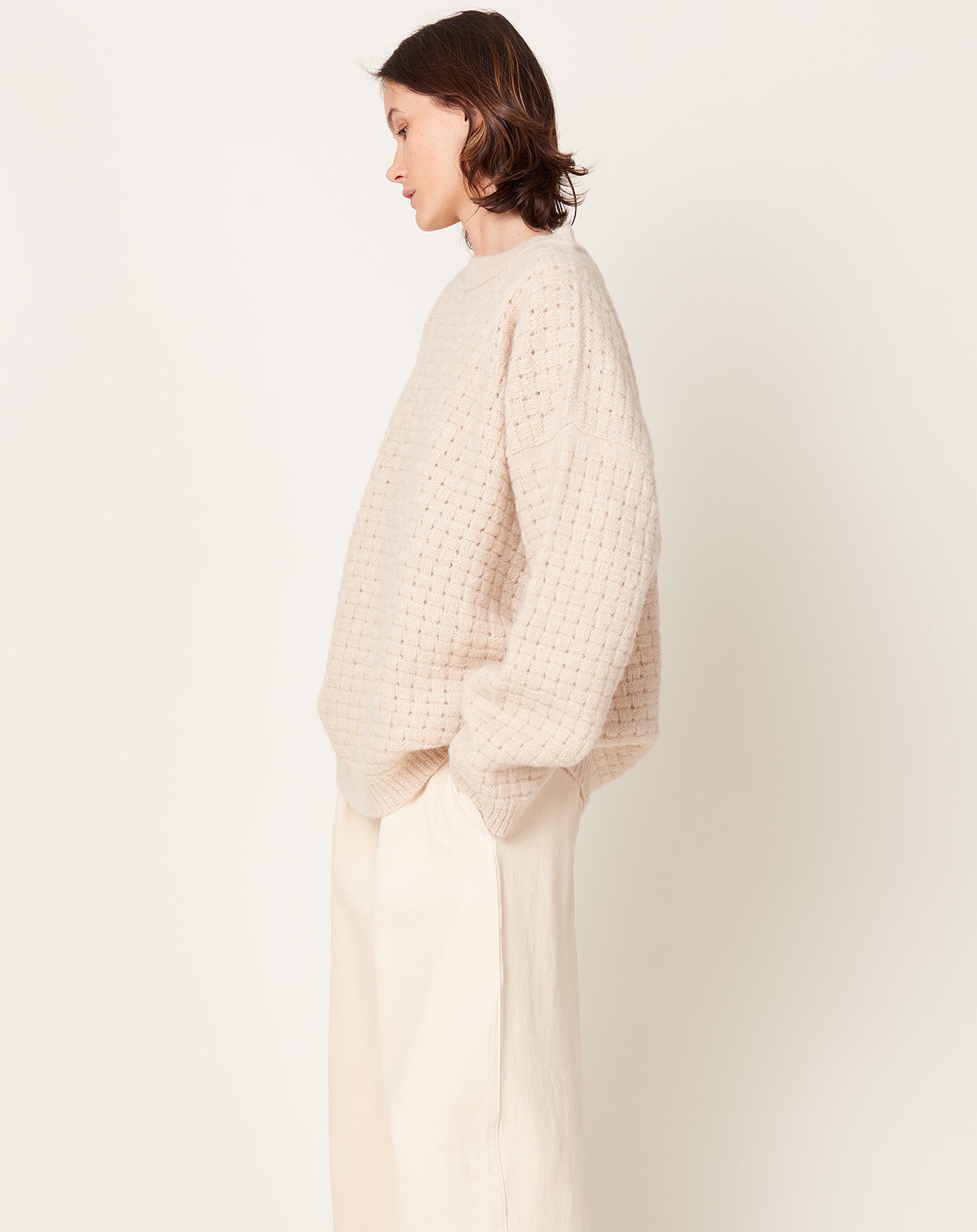 Lauren Manoogian Interlace Crewneck in Alabaster