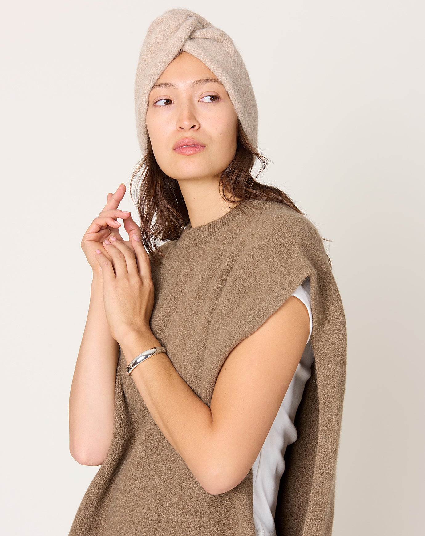 Lauren Manoogian Knot Turban in Husk