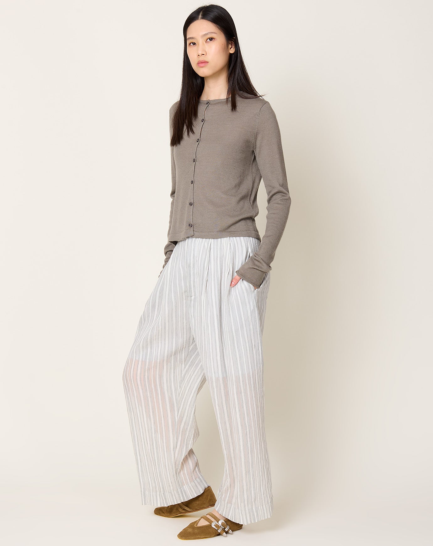 Lauren Manoogian Lines Trouser in Grey