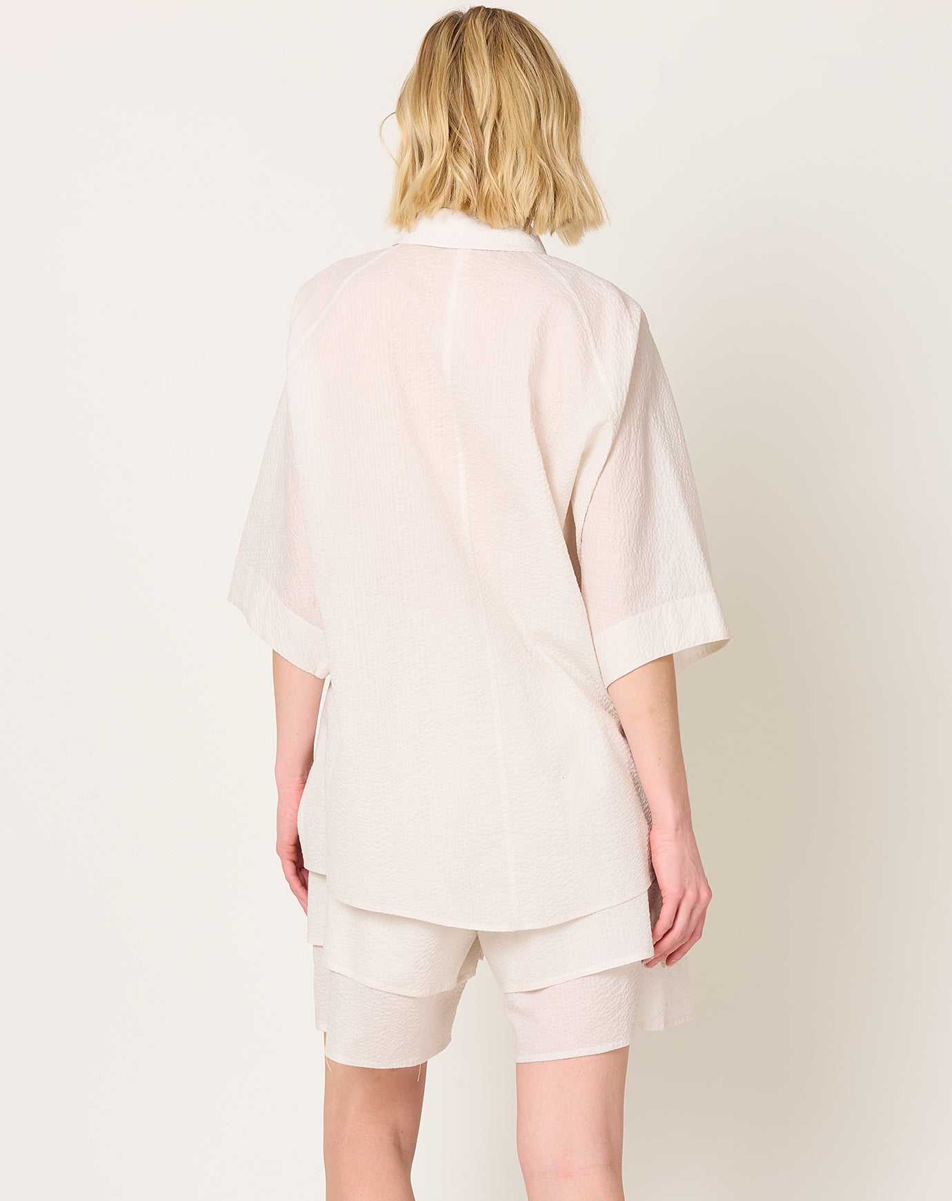 Lauren Manoogian Pebbled Shirt in Plaster
