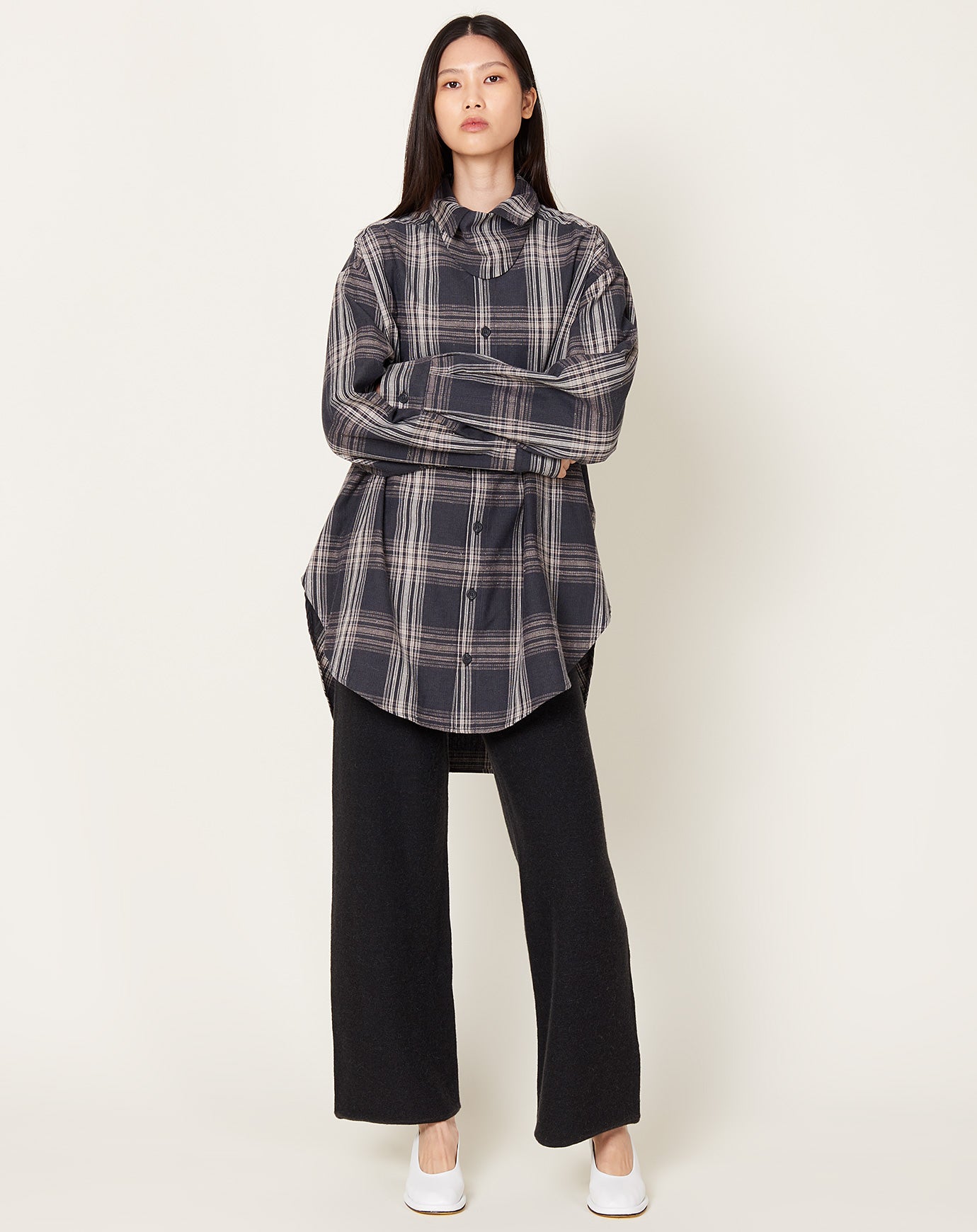 Lauren Manoogian Plaid Gaiter Shirt