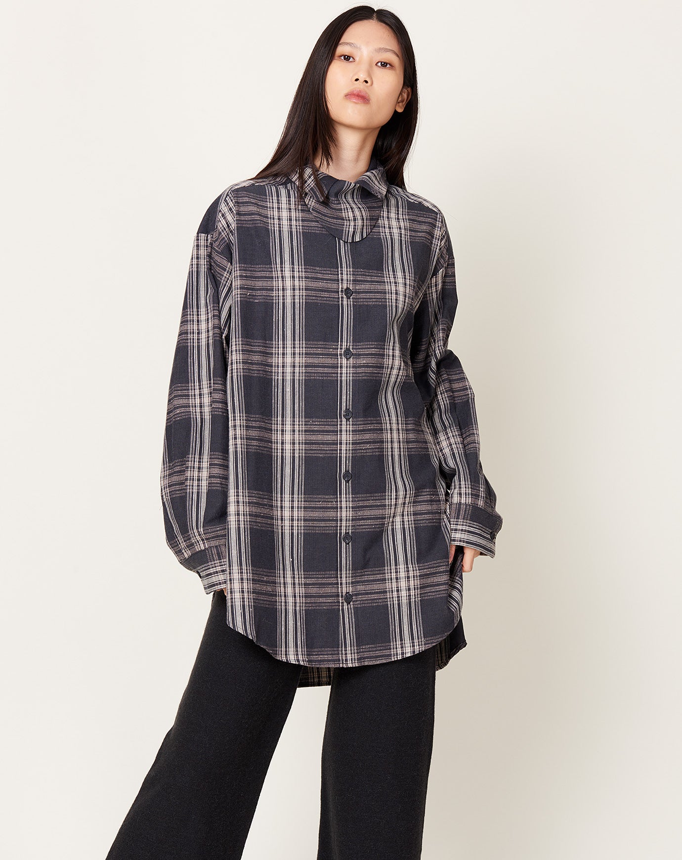 Lauren Manoogian Plaid Gaiter Shirt