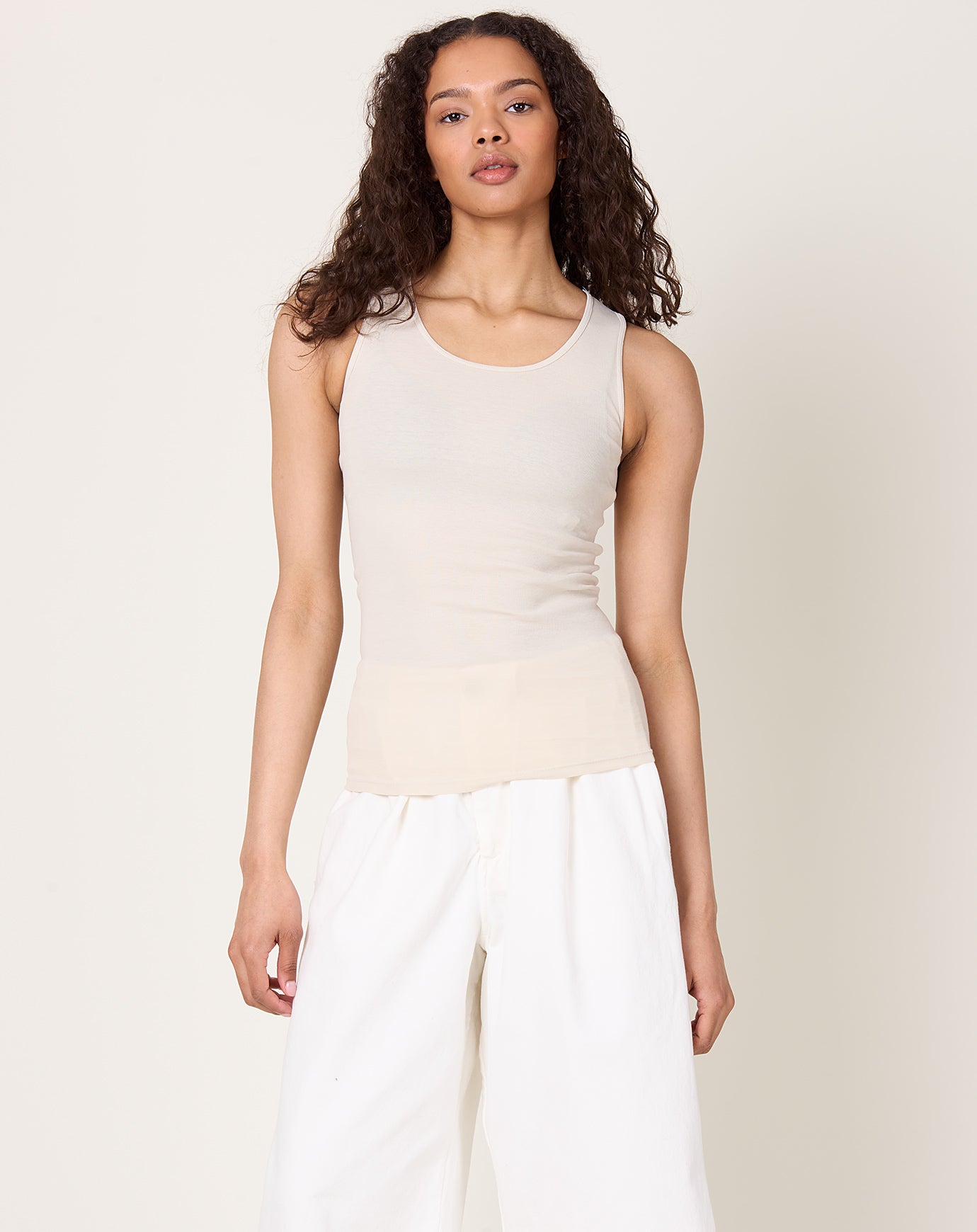Lauren Manoogian Rib Tank in Greige