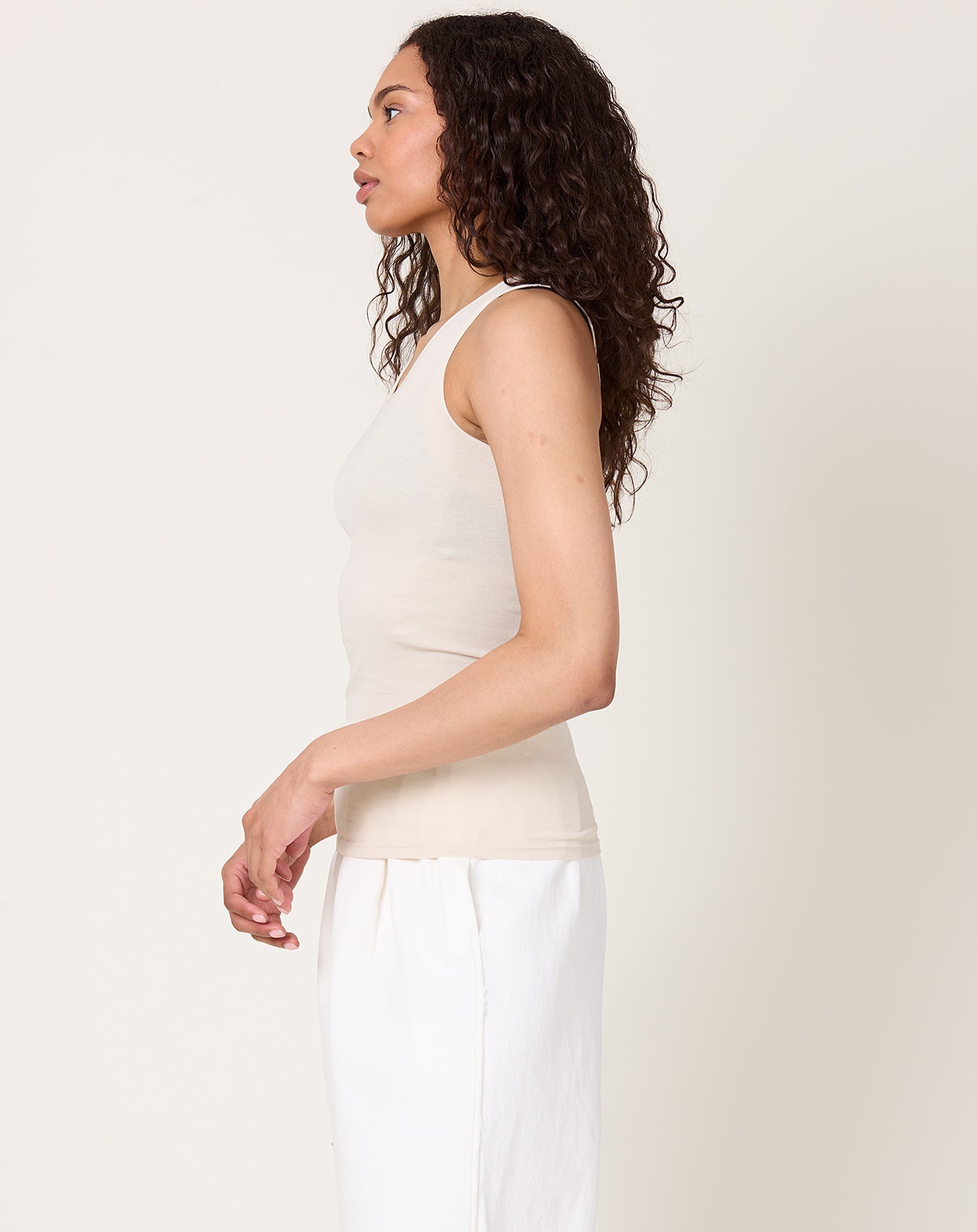 Lauren Manoogian Rib Tank in Greige