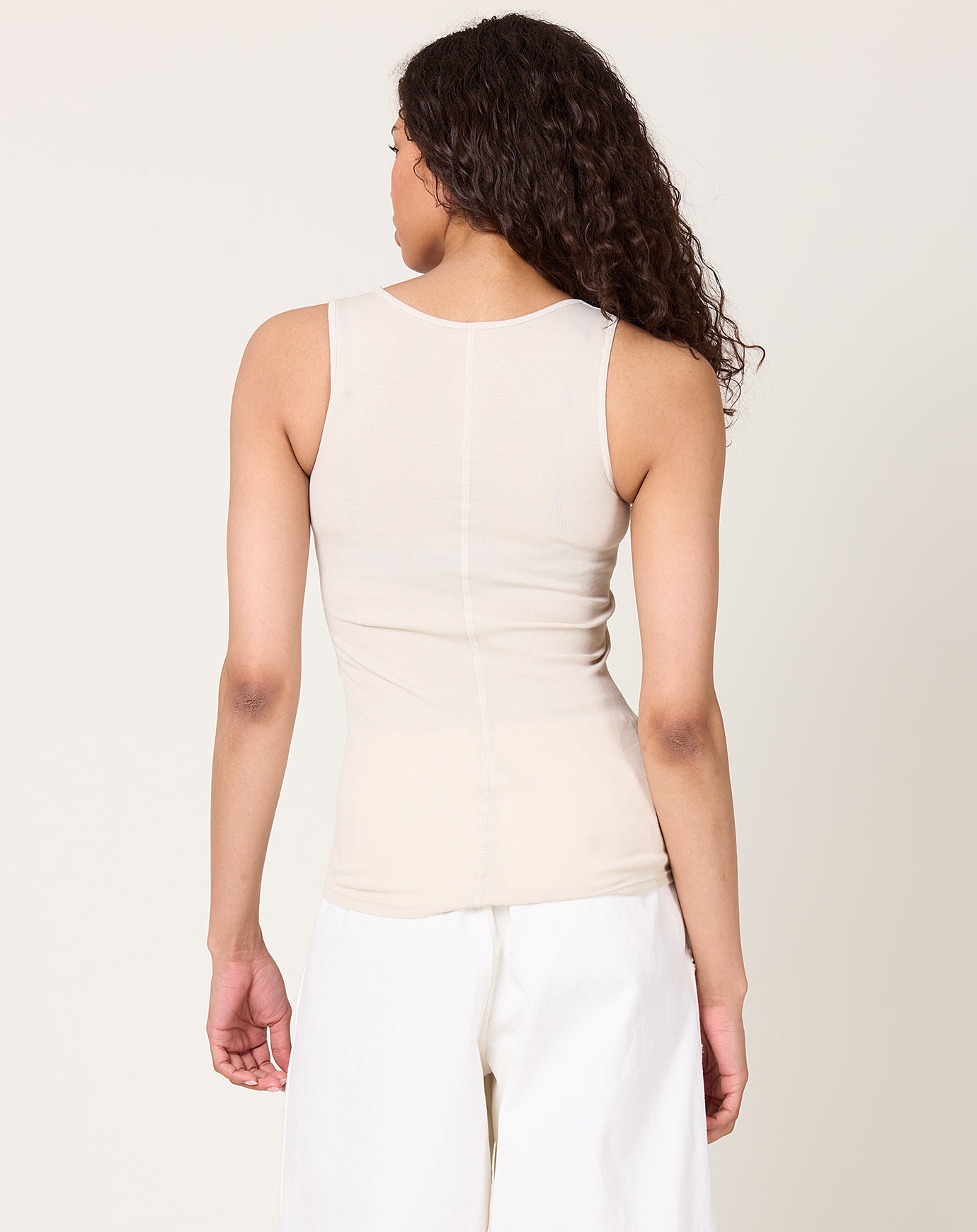Lauren Manoogian Rib Tank in Greige
