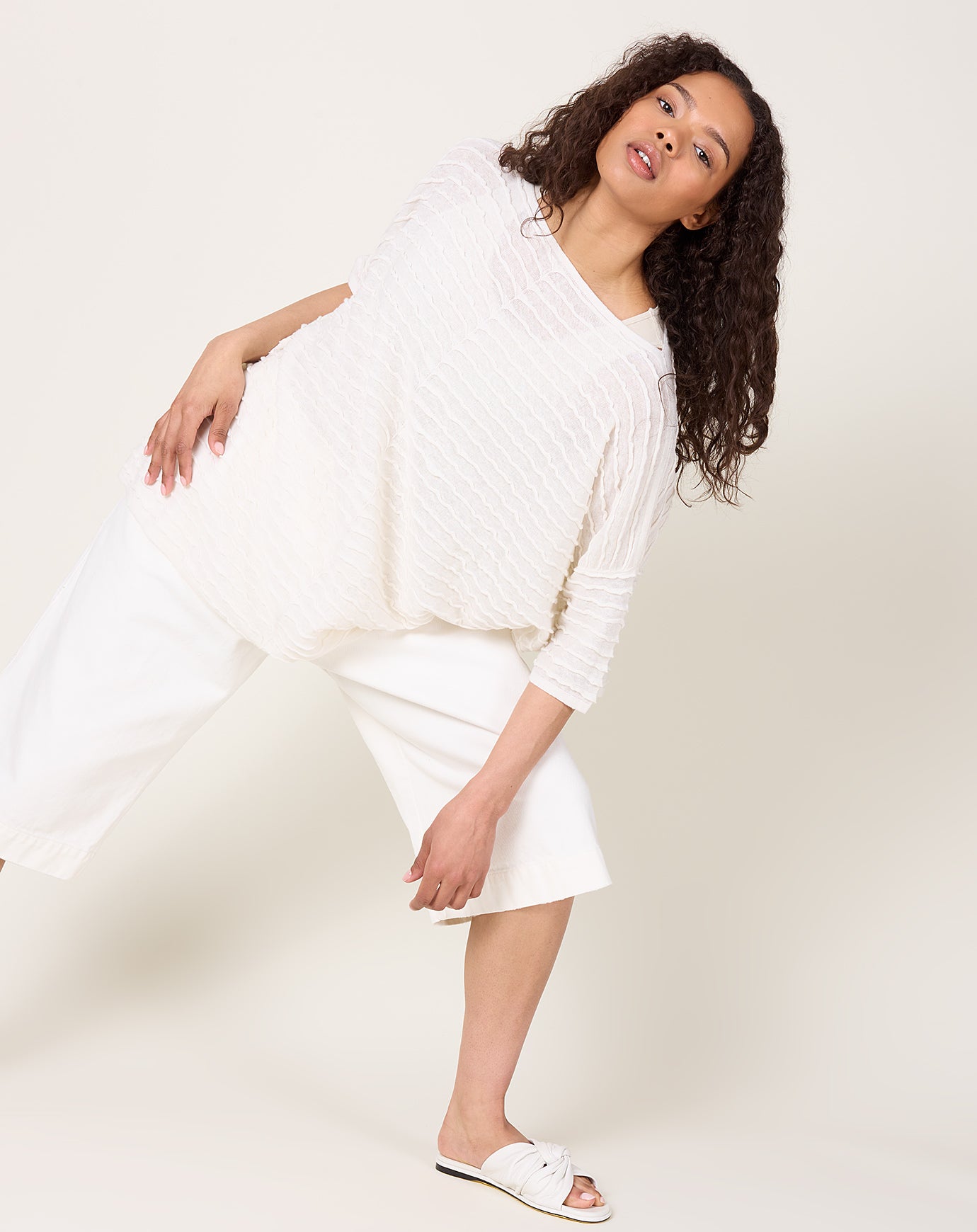 Lauren Manoogian Ripple Top in Bone
