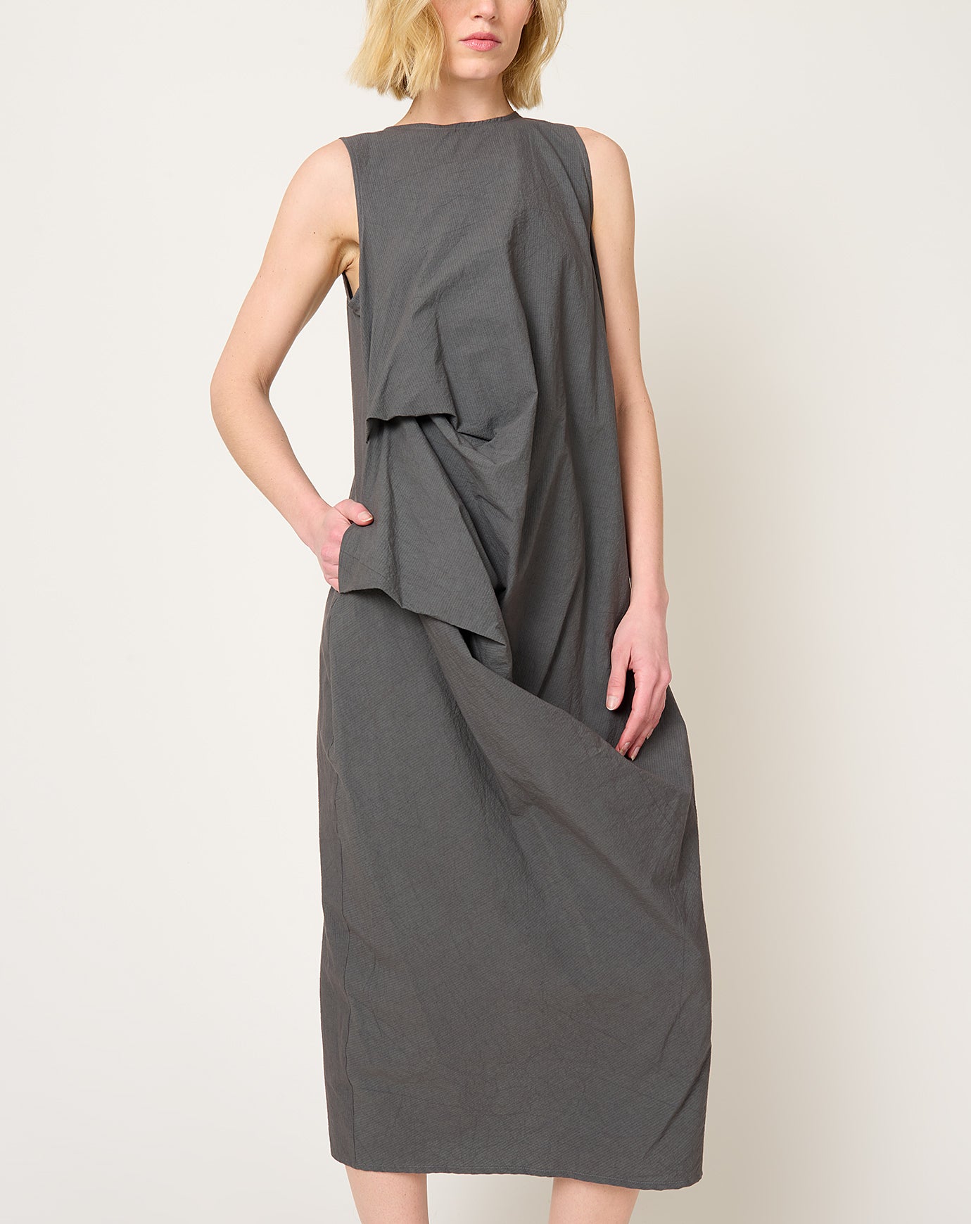 Lauren Manoogian Ripstop Dress in Coal