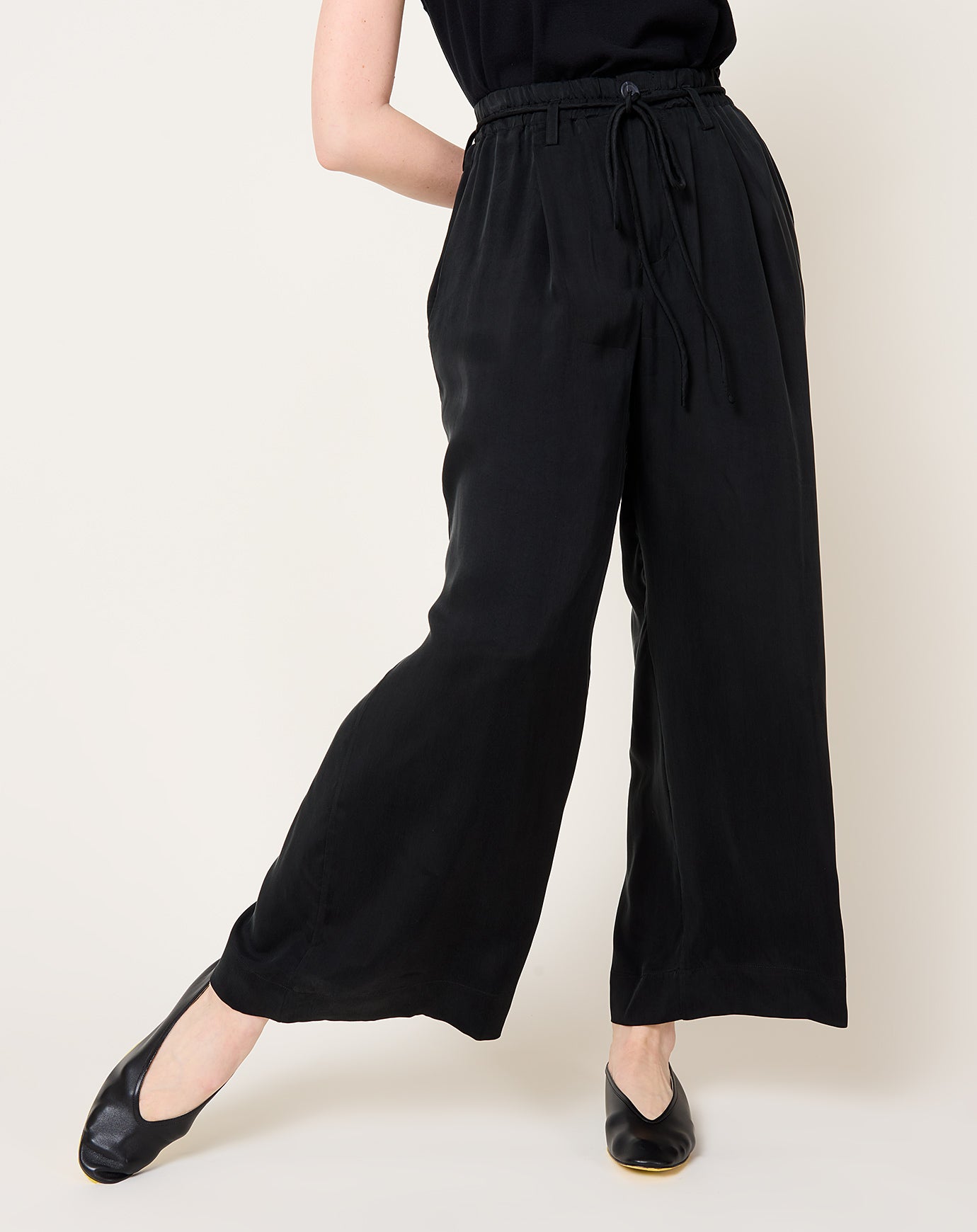 Lauren Manoogian Sanded Trouser in Black