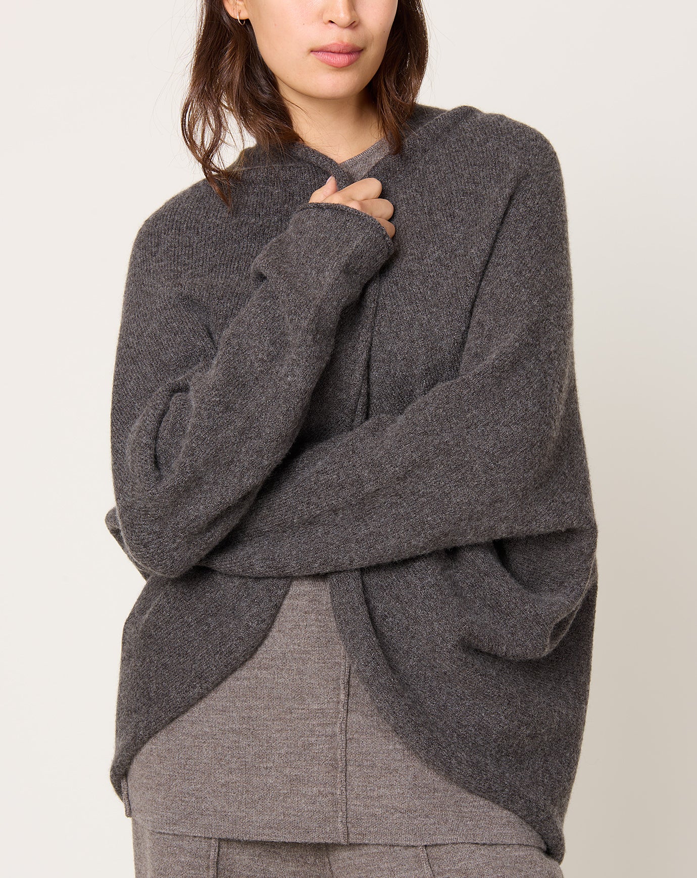 Lauren Manoogian Soft Horizontal Cardigan in Blackened