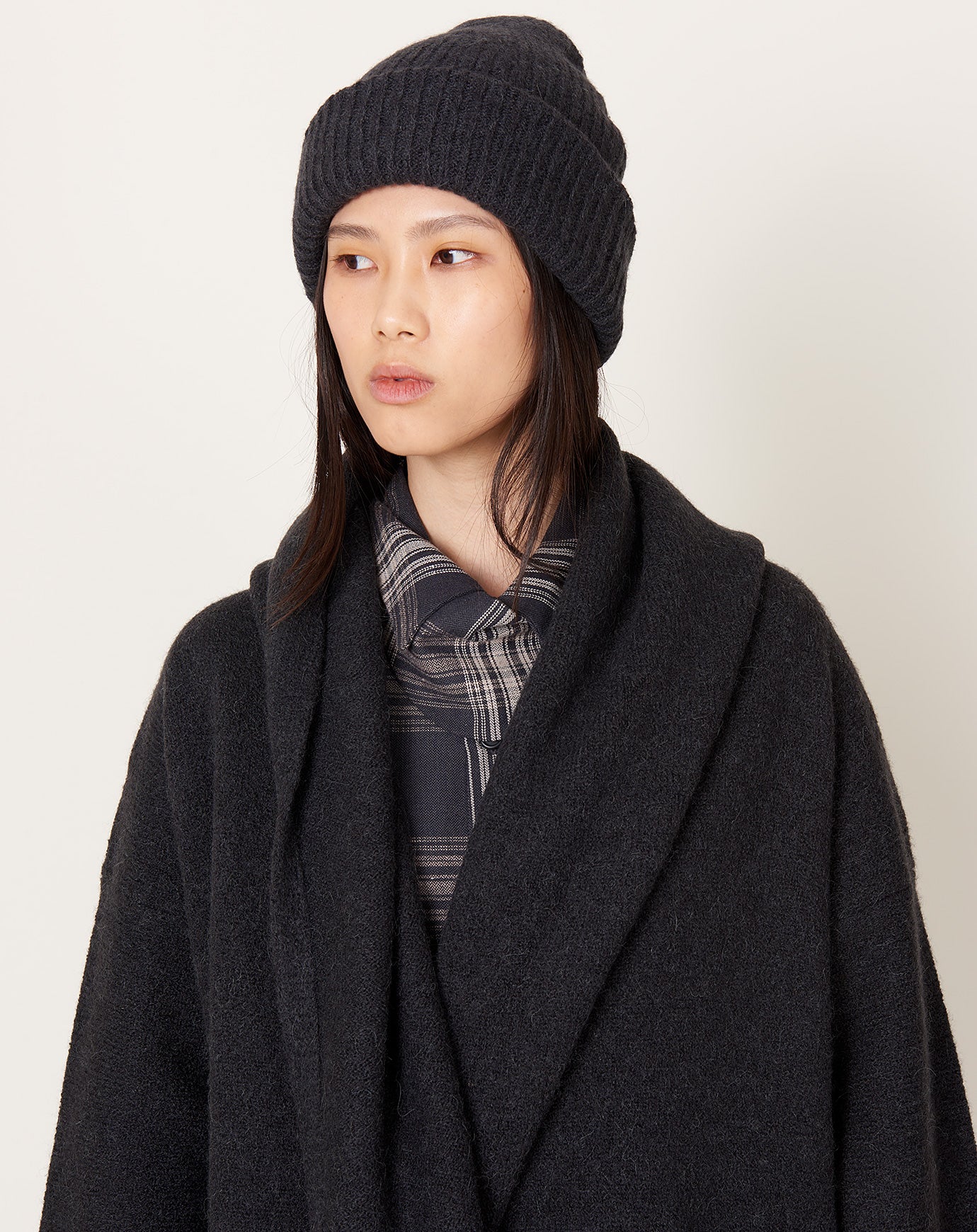 Lauren Manoogian Soft Rib Beanie in Ink