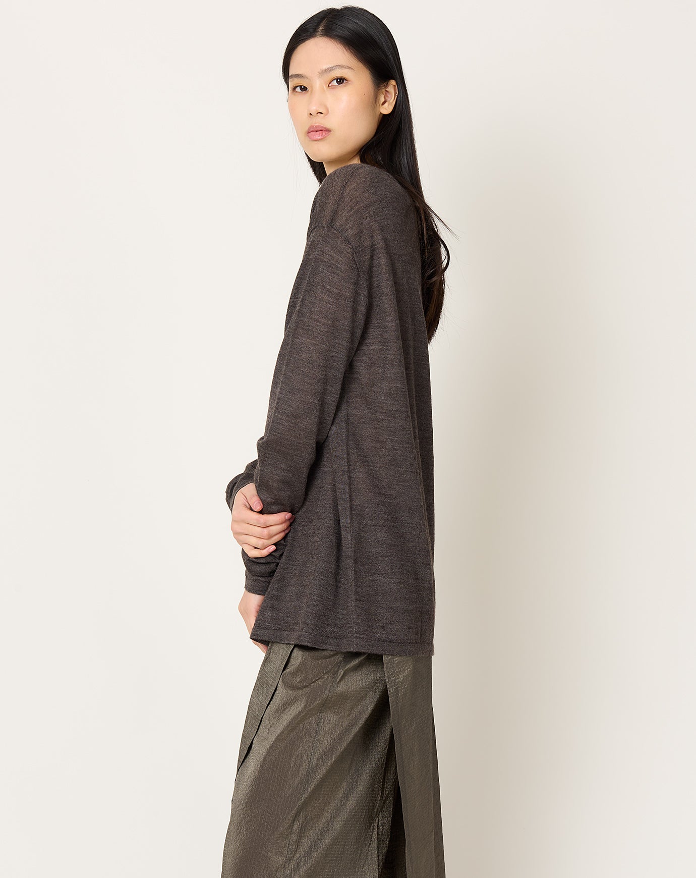 Lauren Manoogian Superfine Crewneck in Blackened