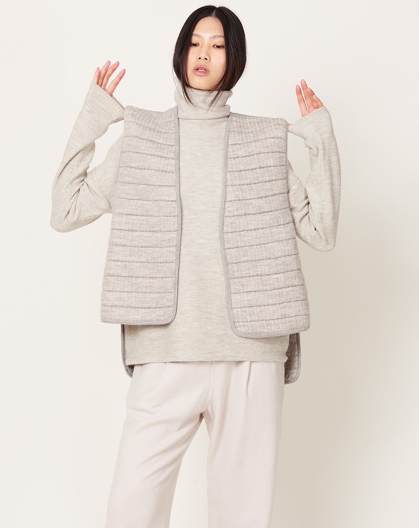 Lauren Manoogian Tami Vest in Grey Melange