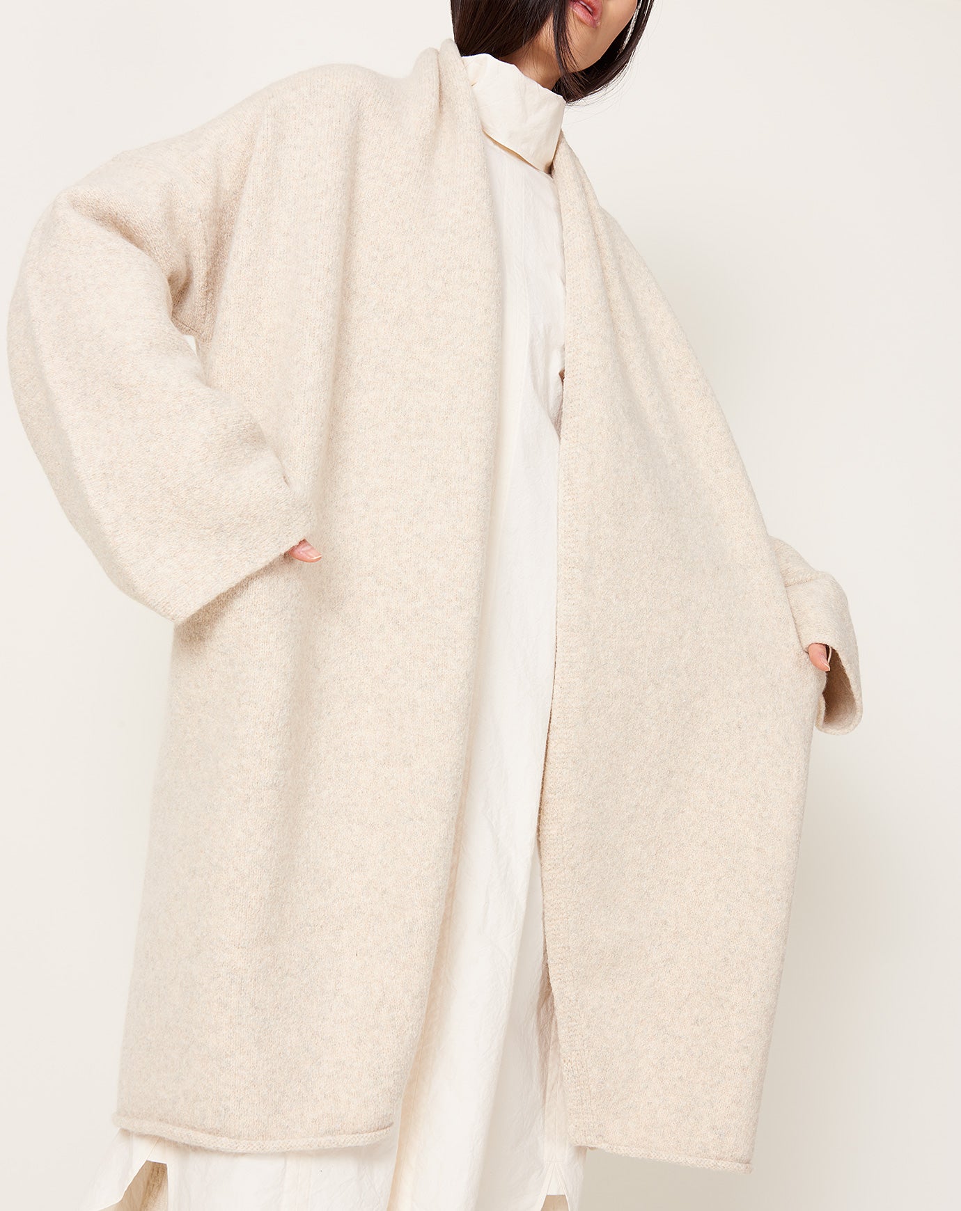 Lauren Manoogian Taper Coat in Ecru