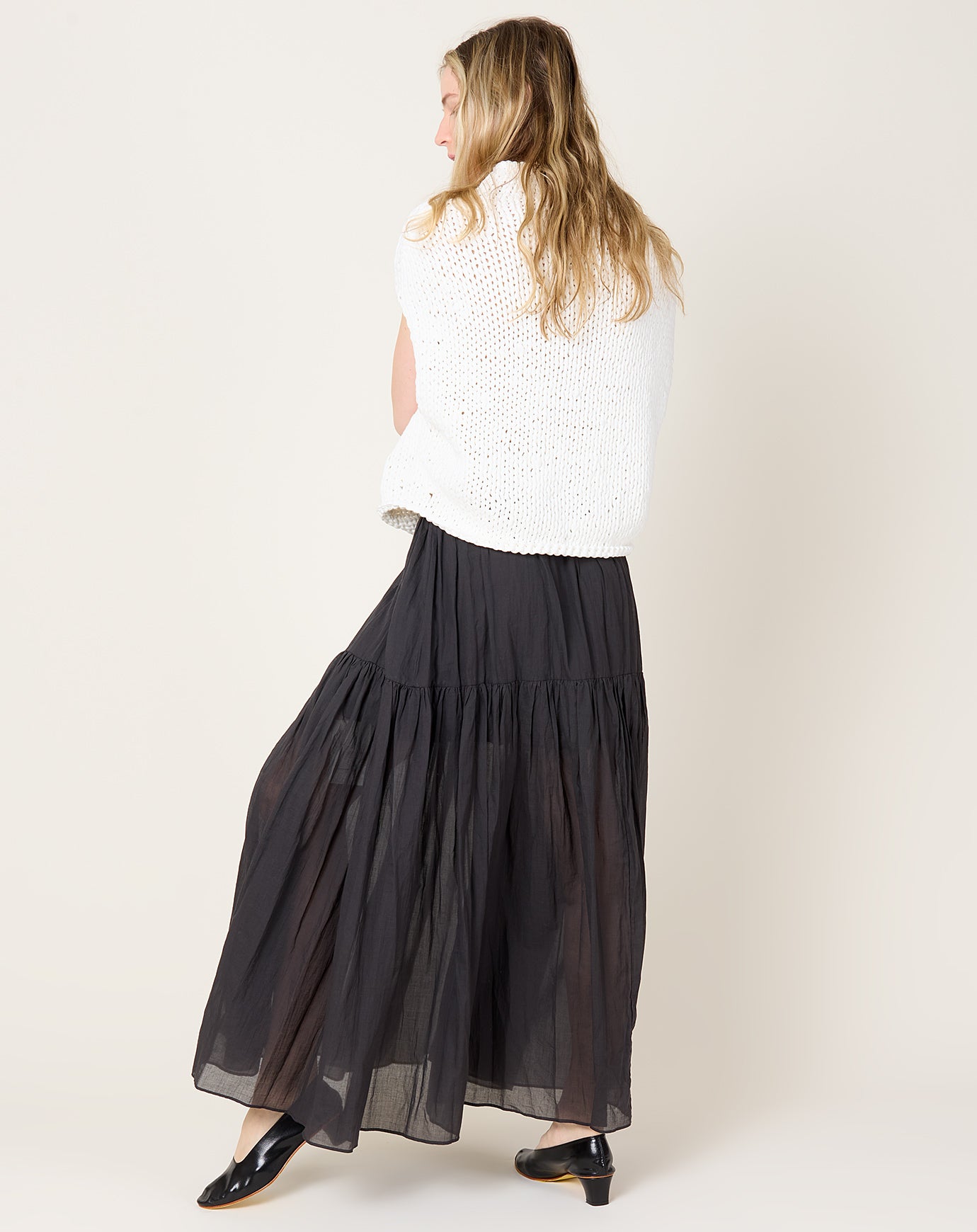 Lauren Manoogian Tier Skirt in Charcoal