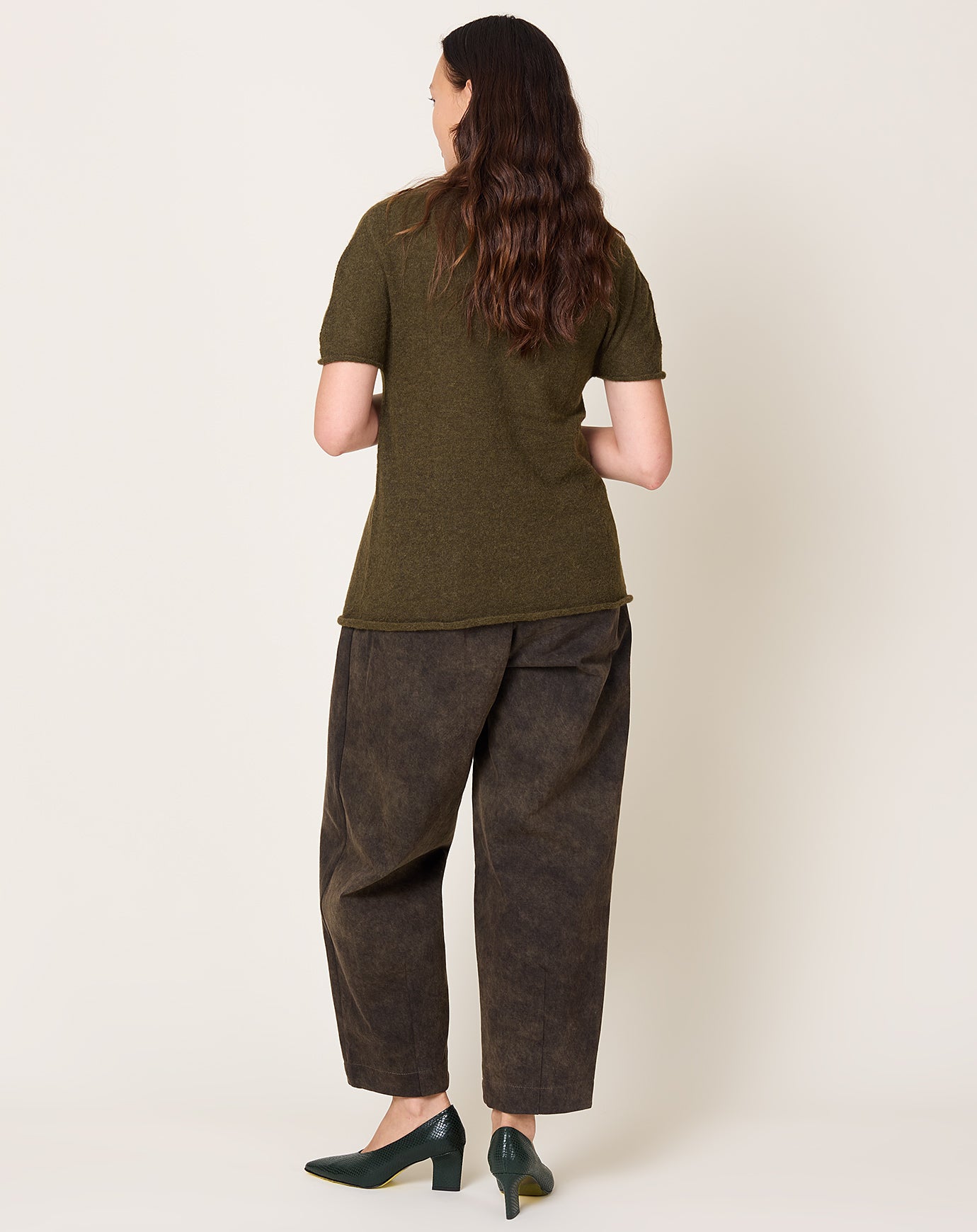 Lauren Manoogian Twill Taper Pants in Olive Paint