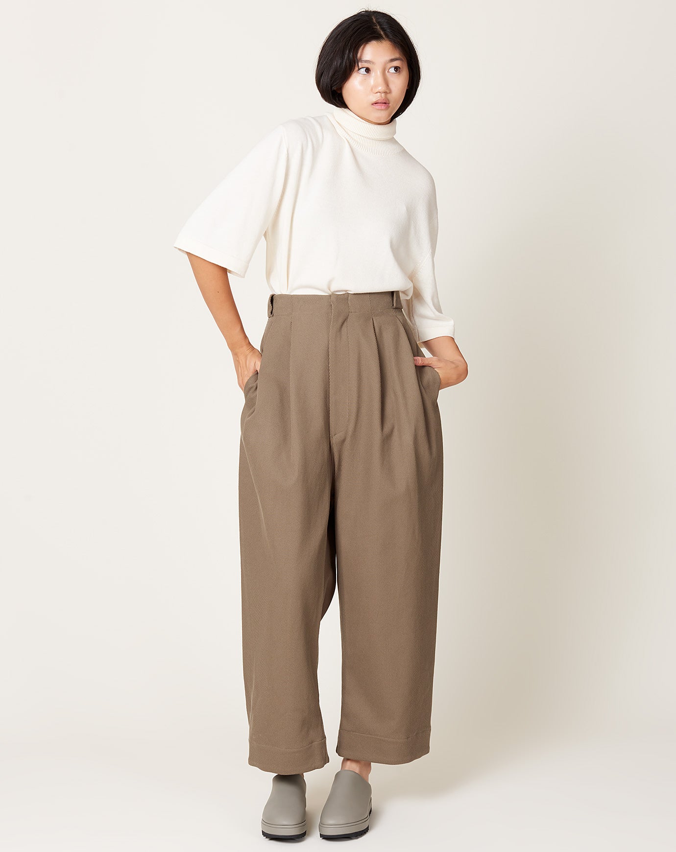 Lauren Manoogian Twill Trouser in Peat