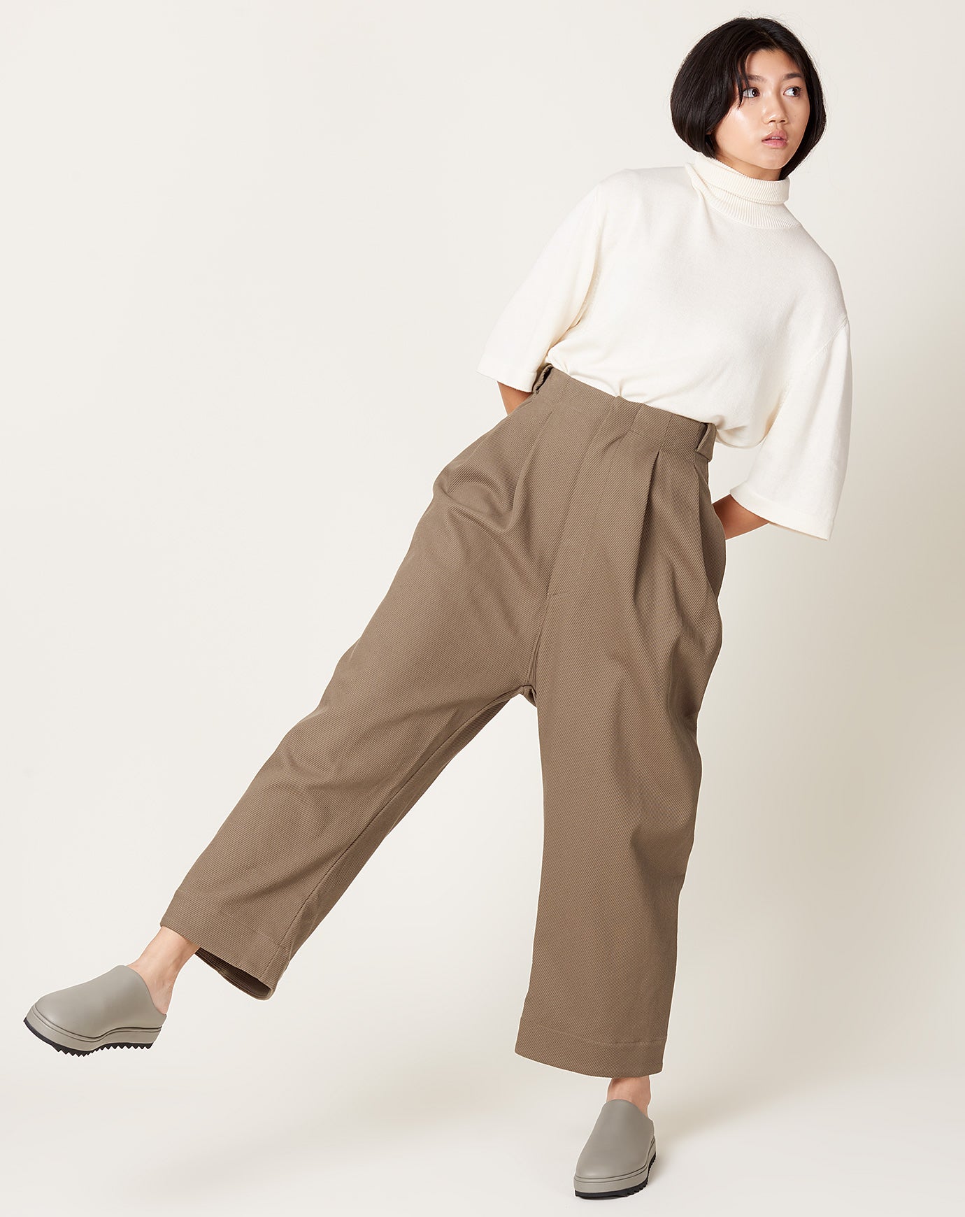 Lauren Manoogian Twill Trouser in Peat