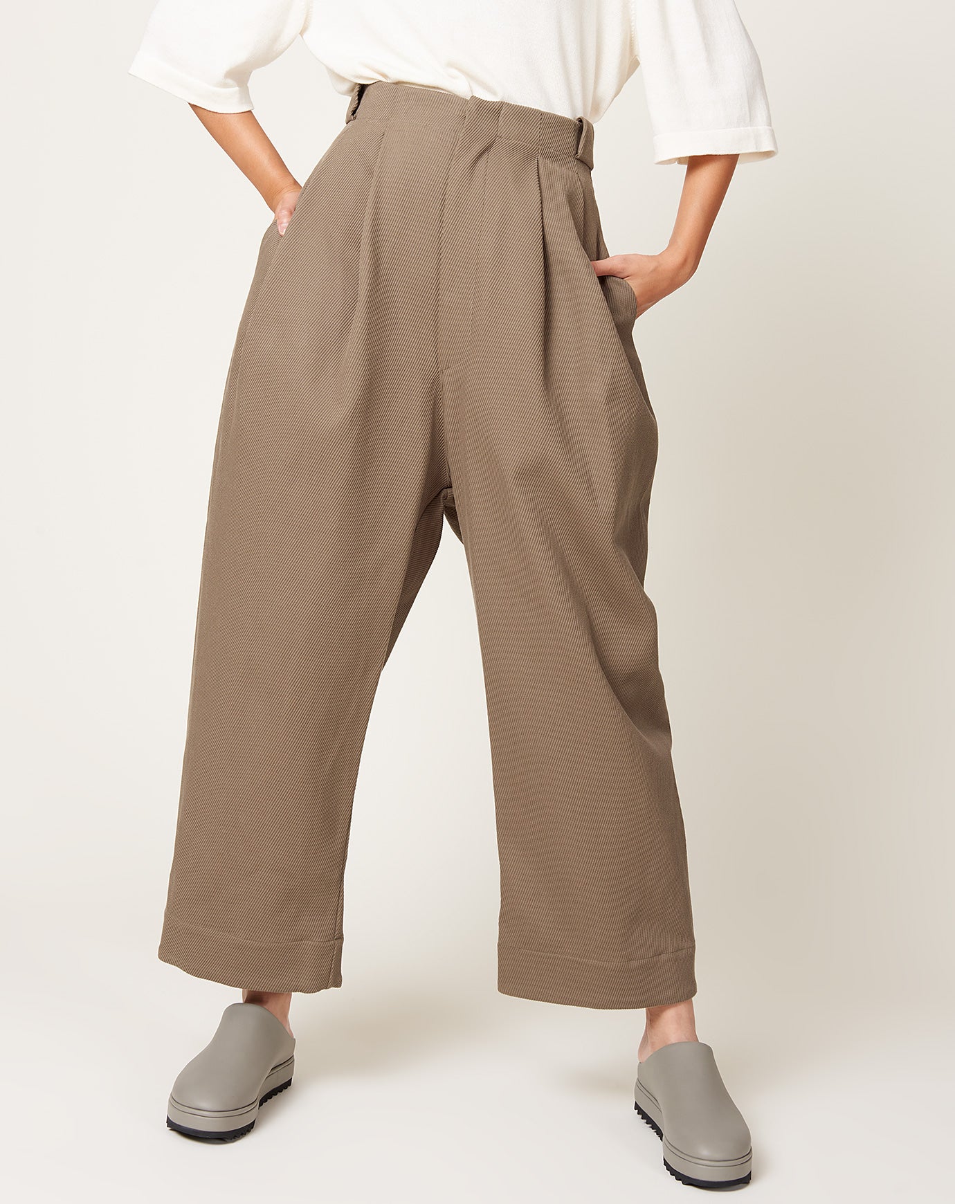 Lauren Manoogian Twill Trouser in Peat