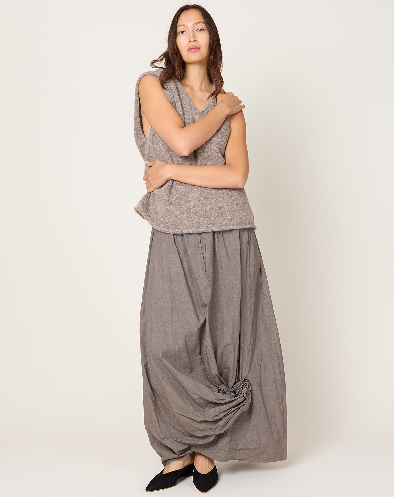 Lauren Manoogian Twist Skirt in Cinder