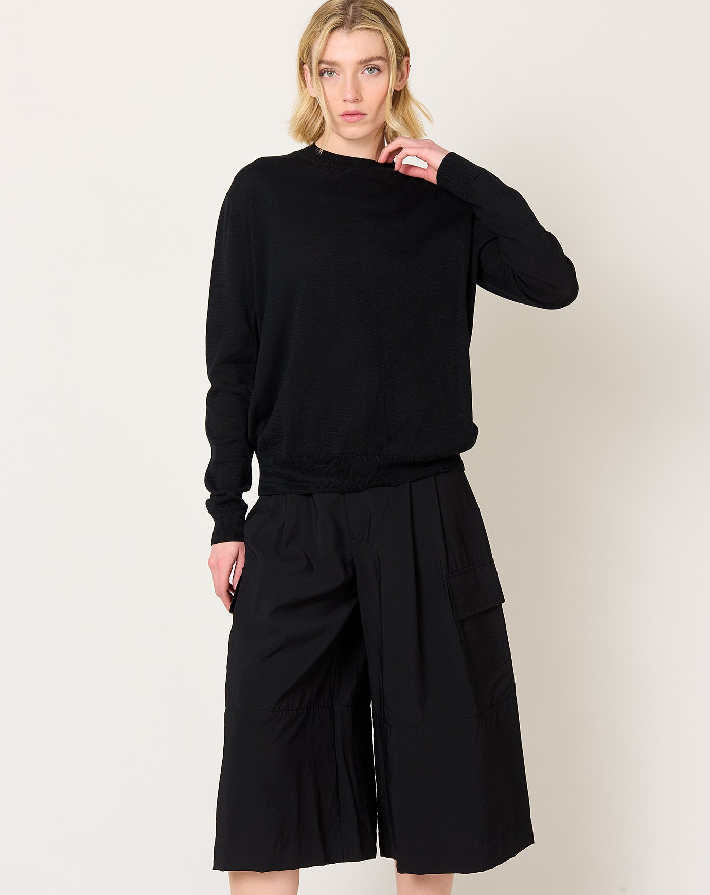 Lauren Manoogian Veil Crewneck in Black