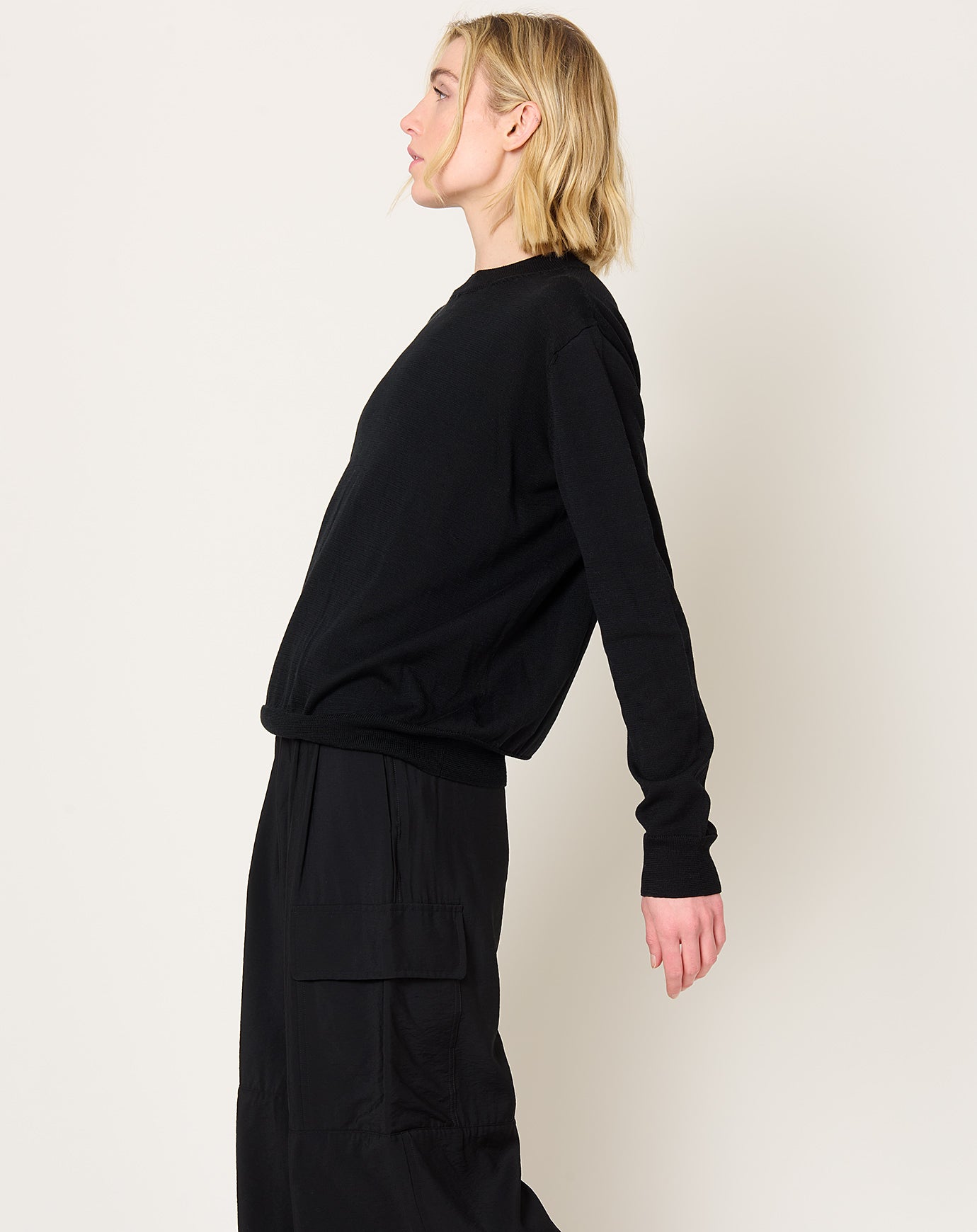 Lauren Manoogian Veil Crewneck in Black