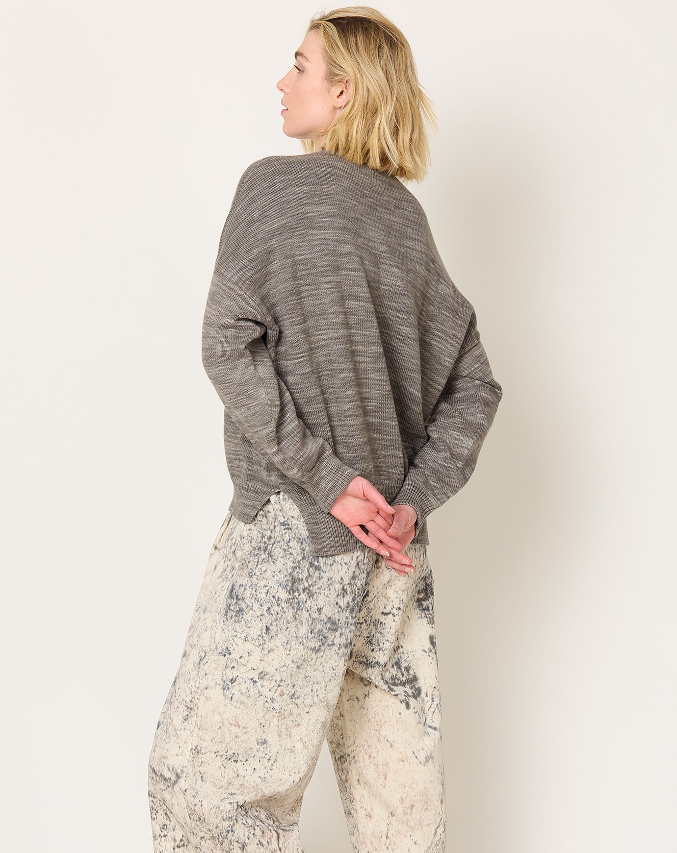 Lauren Manoogian Watercolor Crewneck in Rock