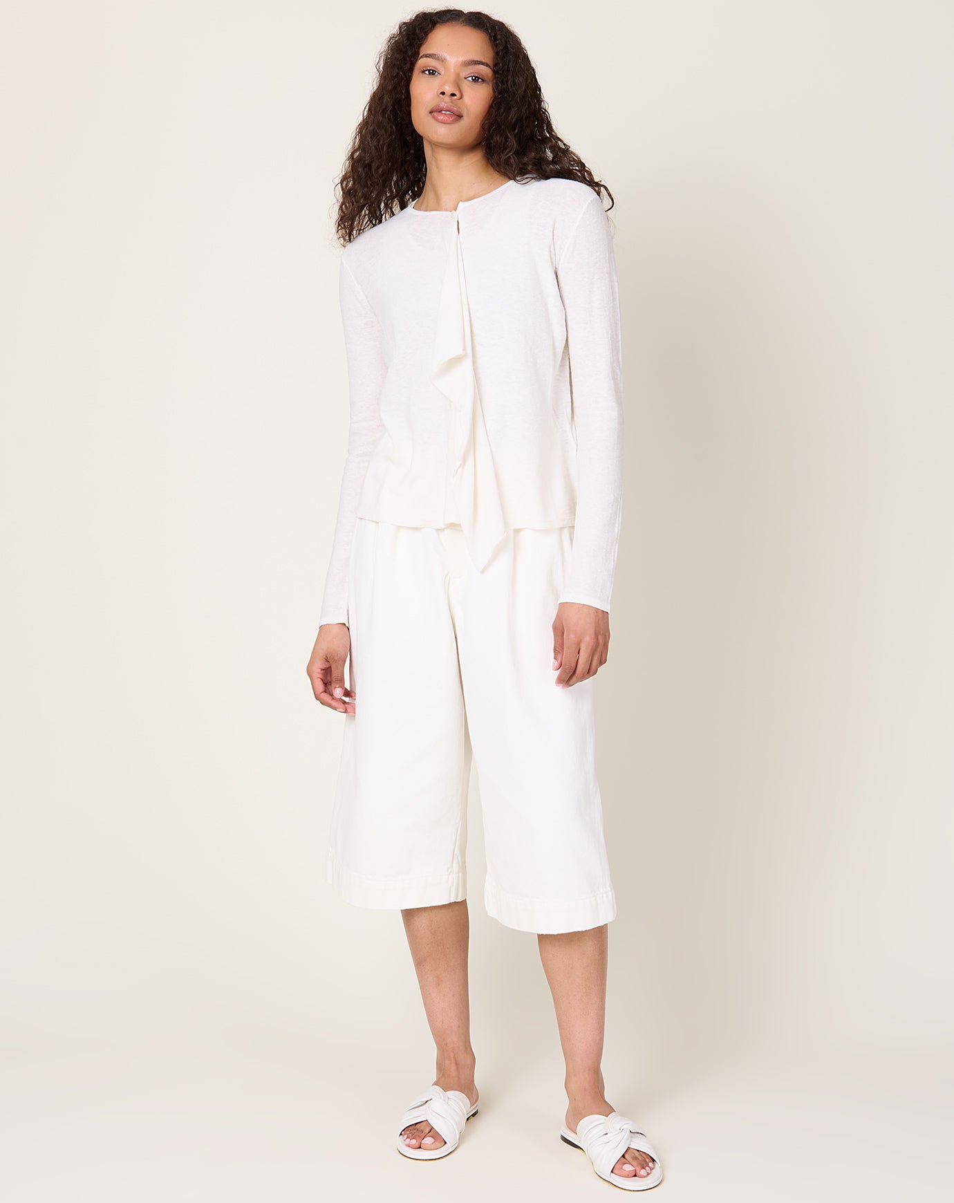 Lauren Manoogian Wave Cardigan in Bone