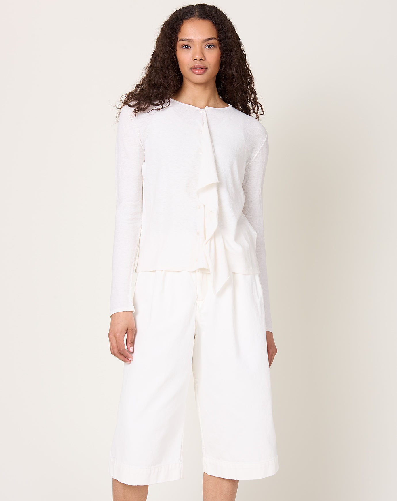 Lauren Manoogian Wave Cardigan in Bone