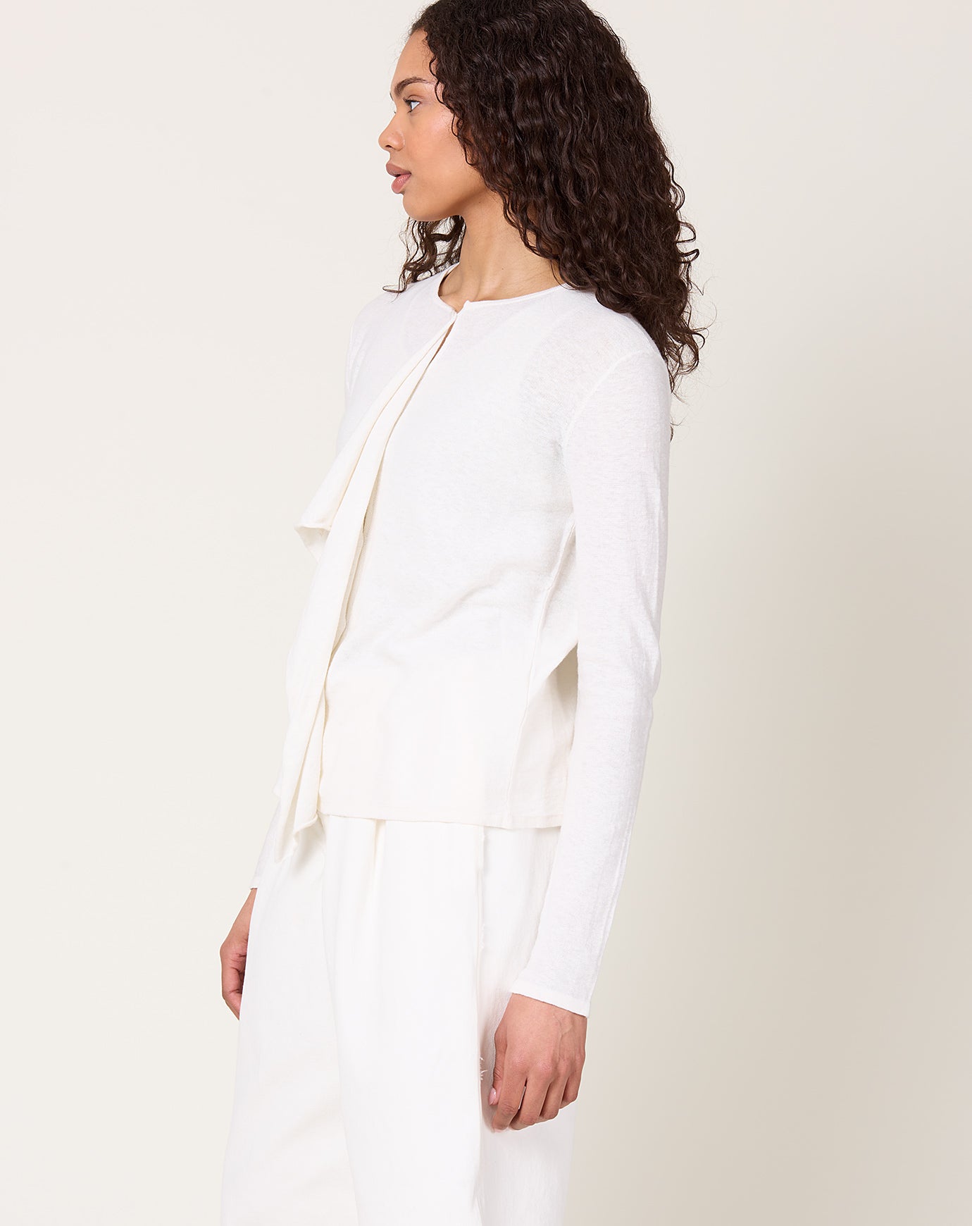 Lauren Manoogian Wave Cardigan in Bone