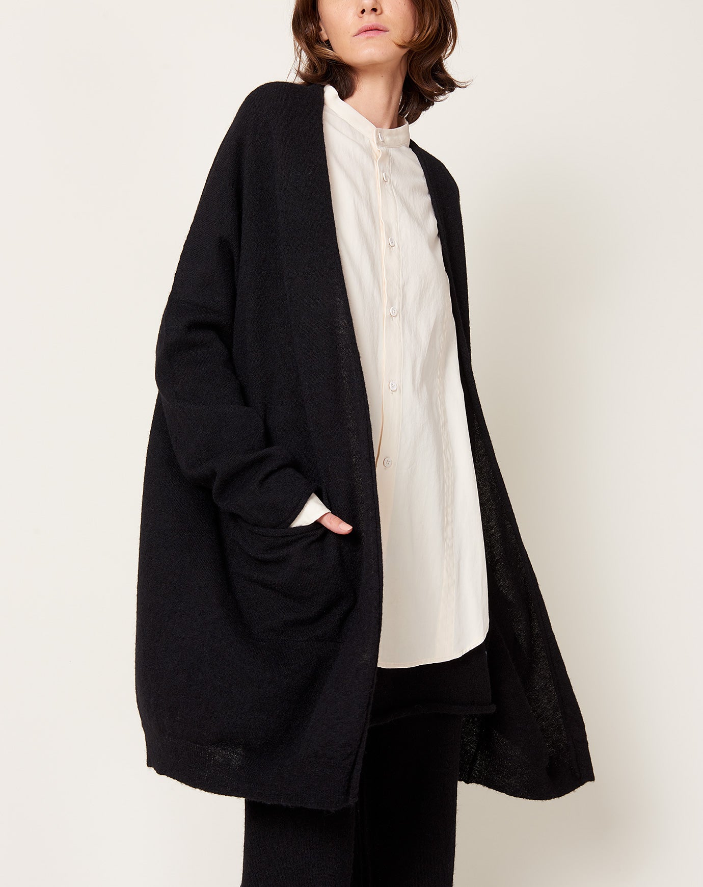 Lauren Manoogian Wide Cardigan in Black