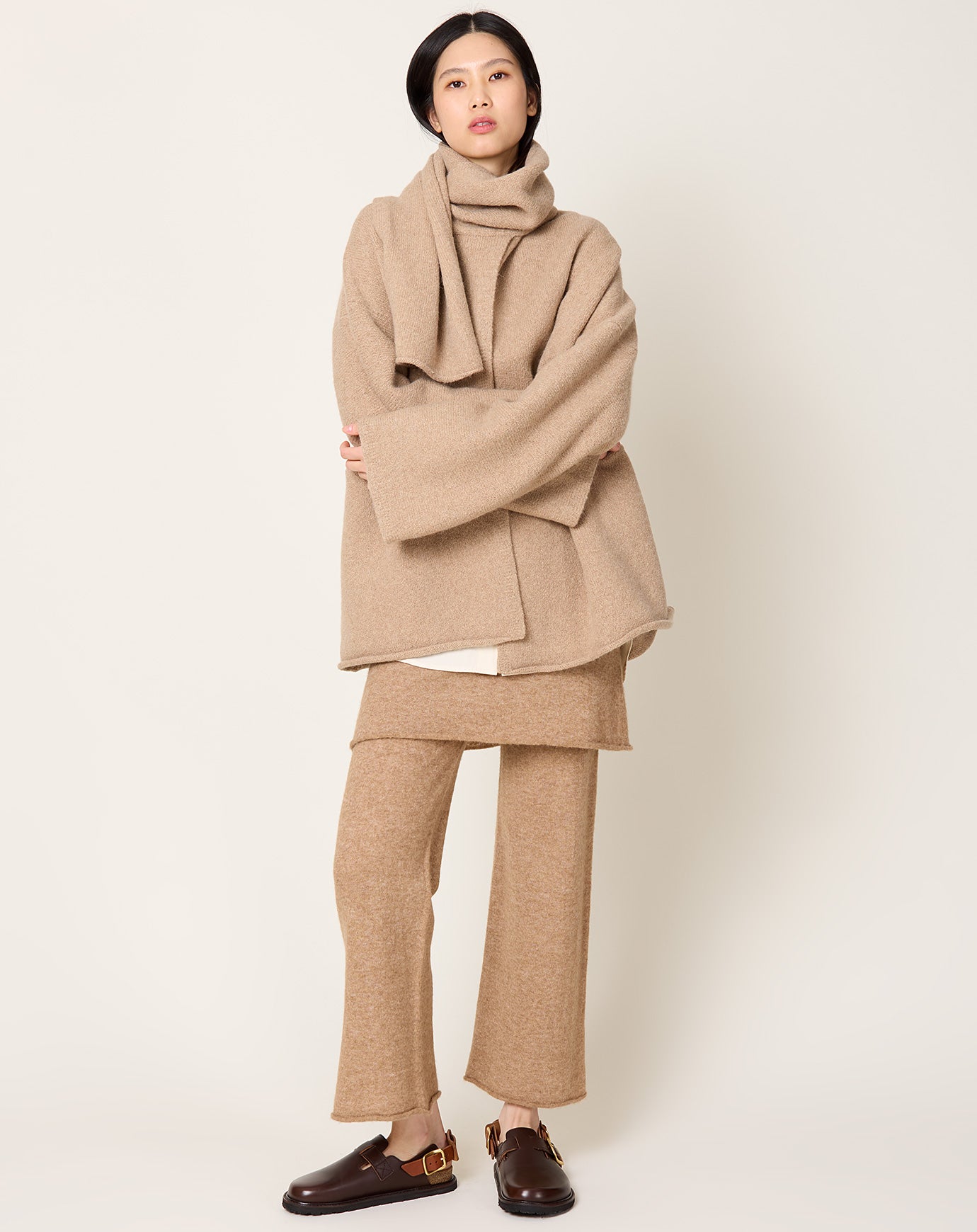 Lauren Manoogian Wrap Coat in Camel