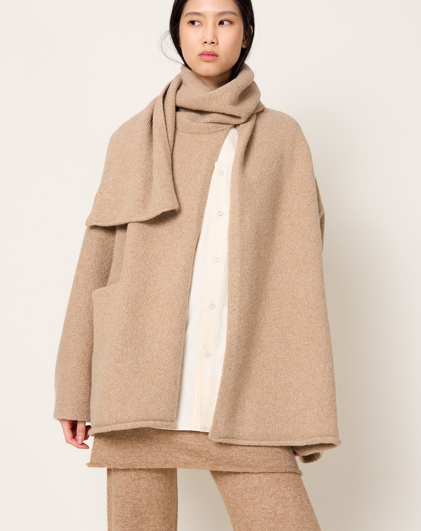 Lauren Manoogian Wrap Coat in Camel