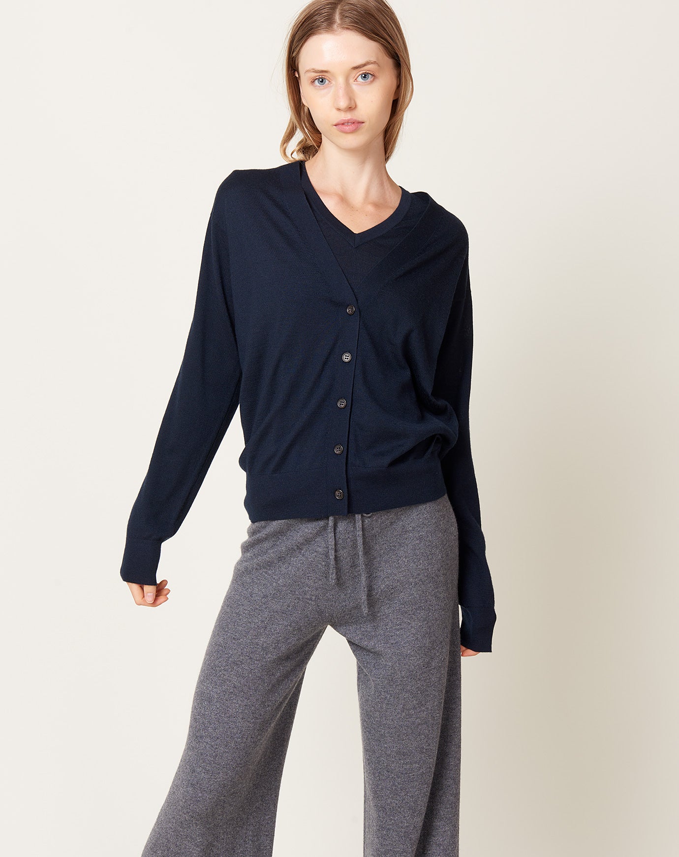 Lisa Yang Cia Cardigan in Navy