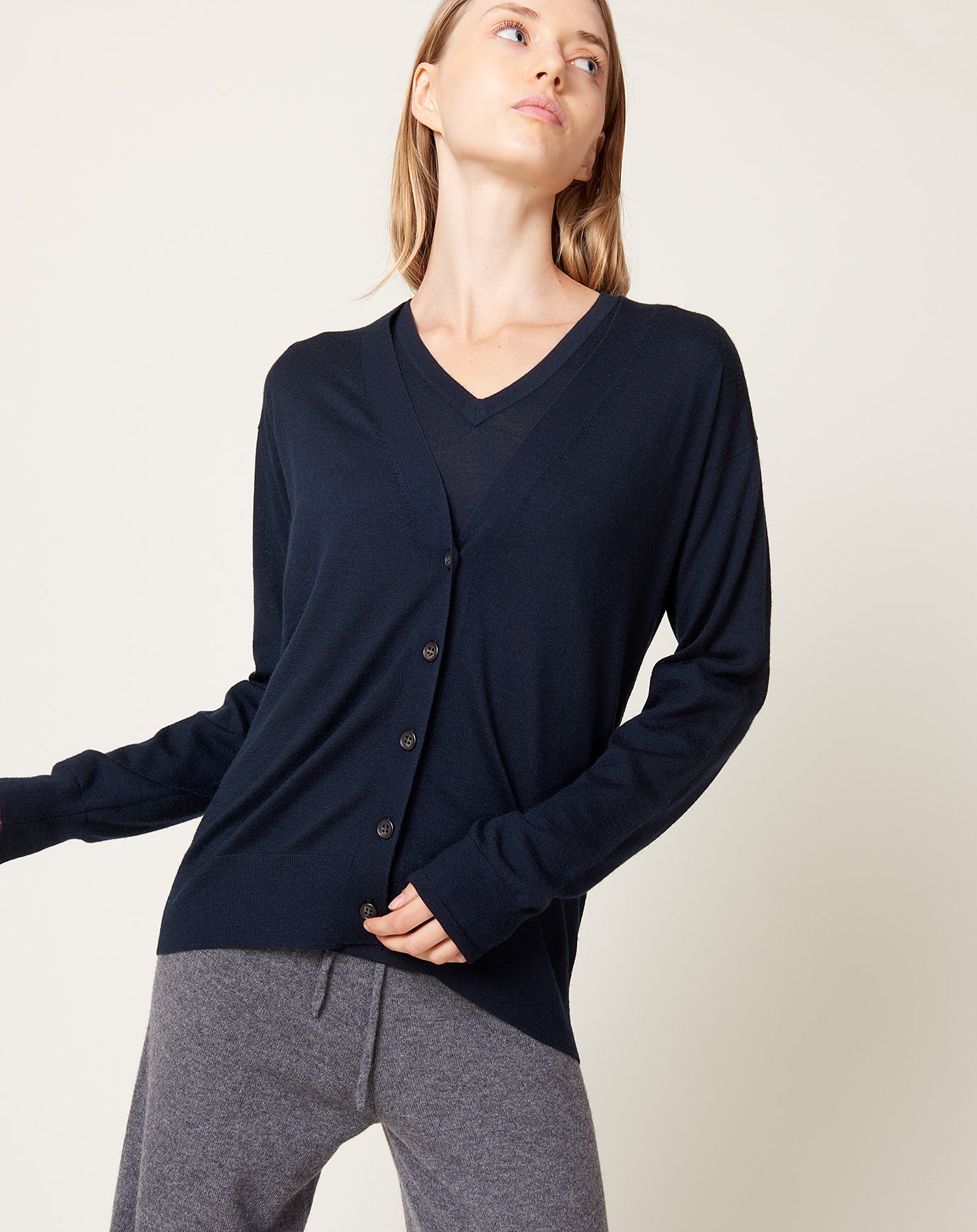 Lisa Yang Cia Cardigan in Navy