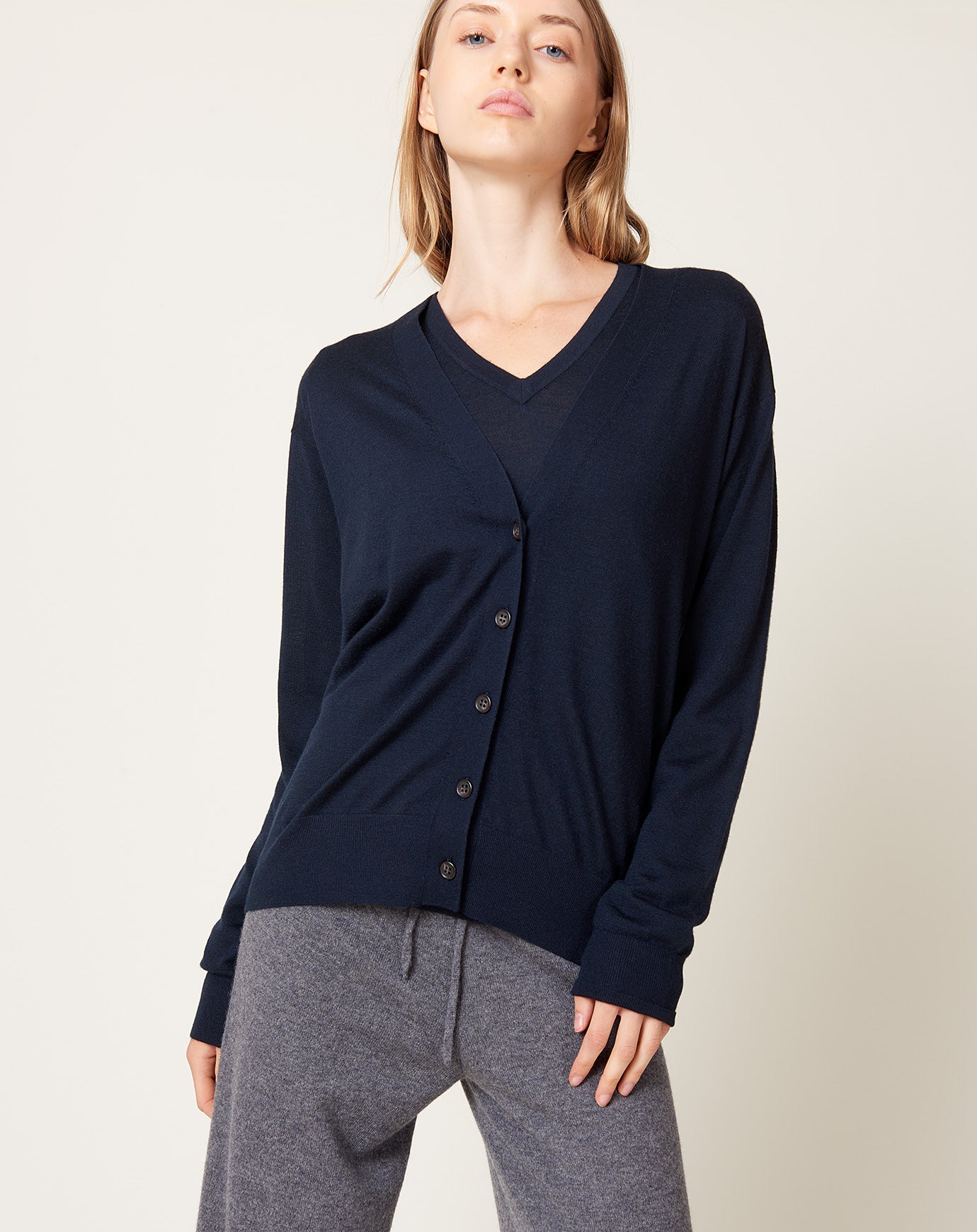 Lisa Yang Cia Cardigan in Navy