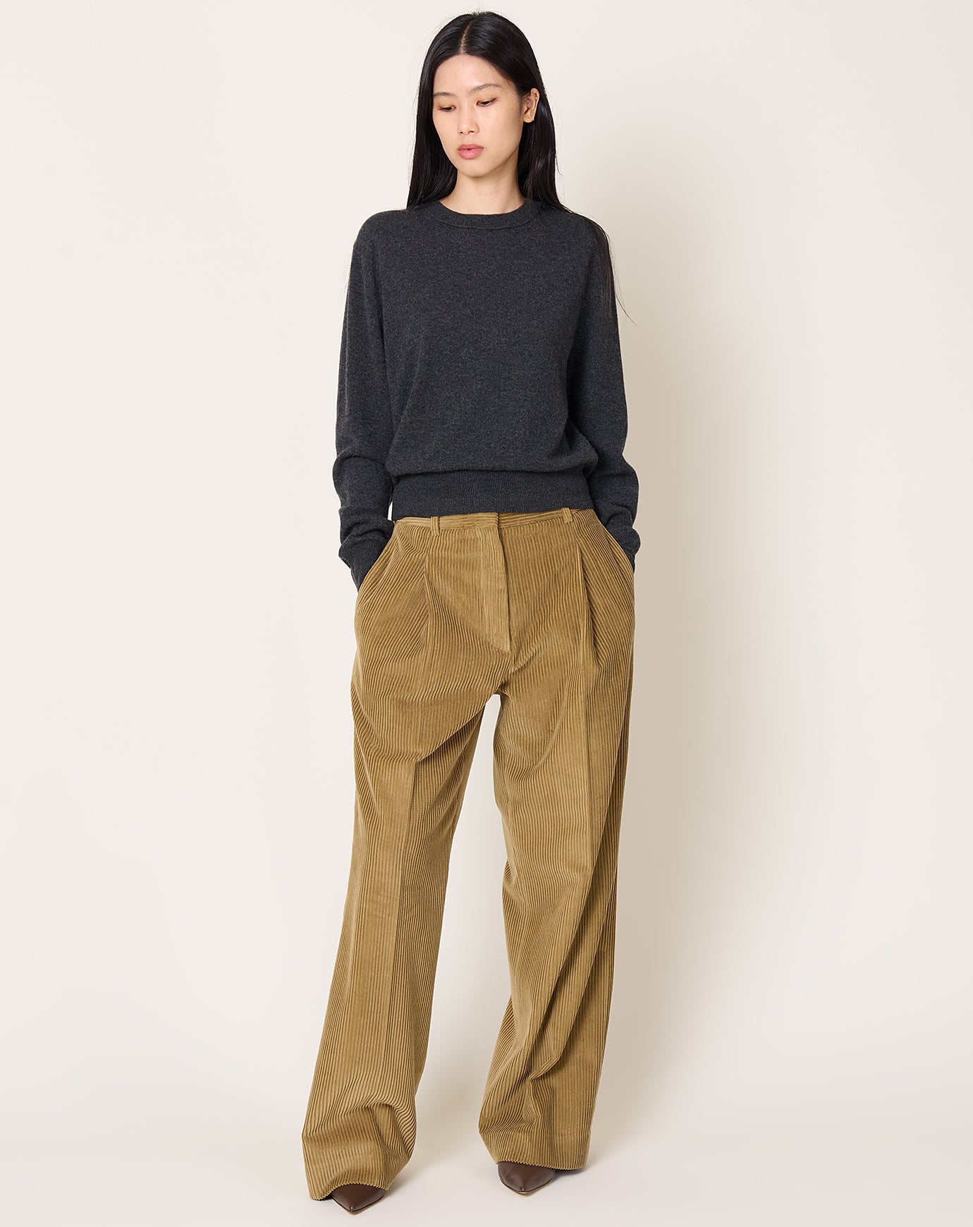 Lisa Yang Greer Sweater in Charcoal